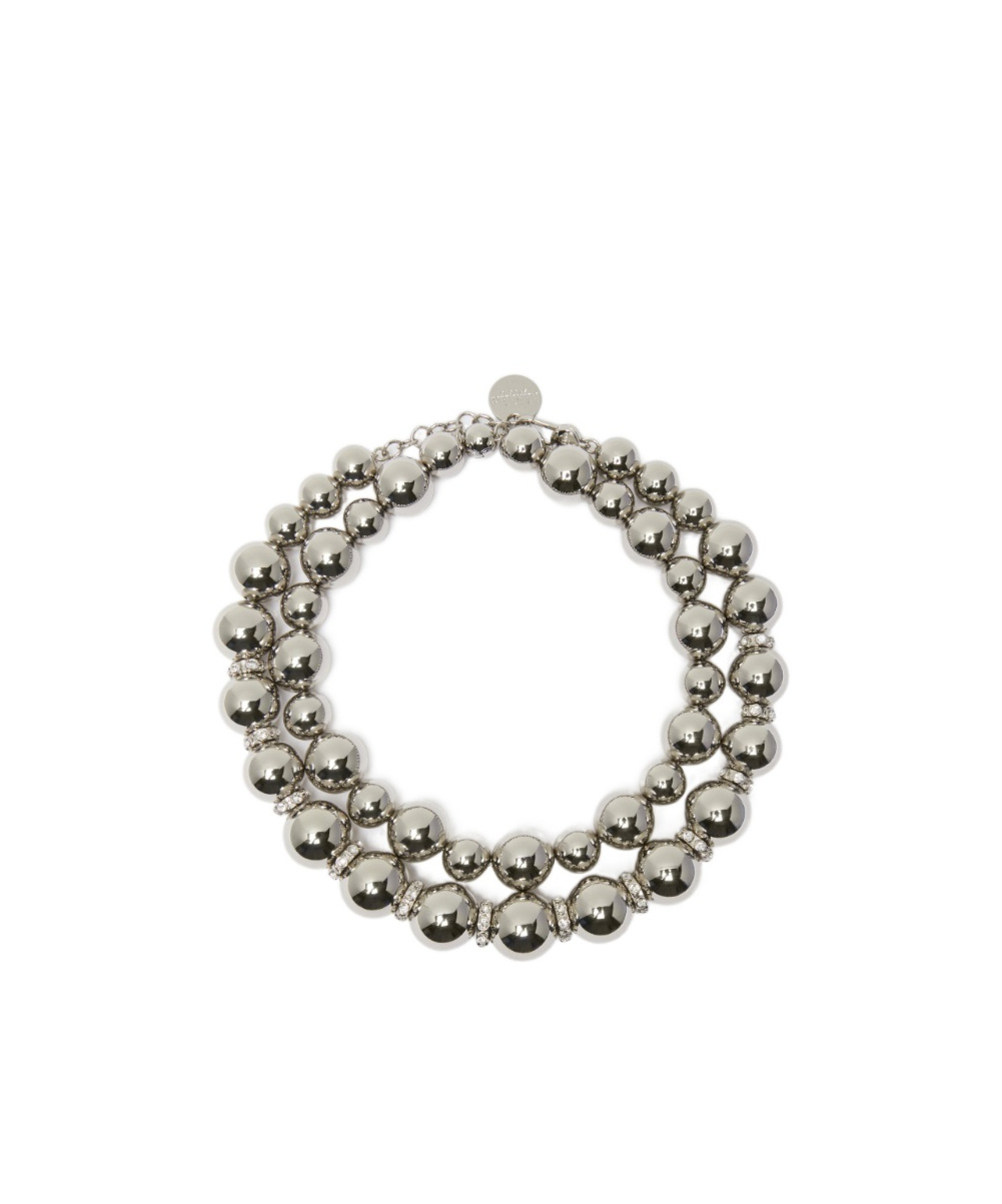 Max Mara Ball Necklace In Silver