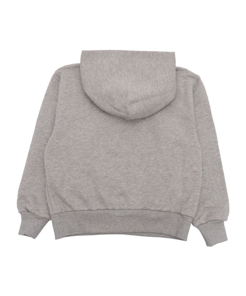 Gucci Kids Web Stripe Long-sleeved Hoodie In Gray