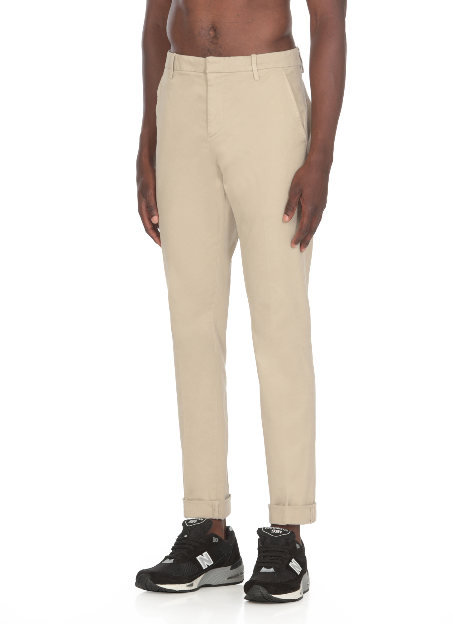 Dondup Waistband Loop Casual Pants In Nude