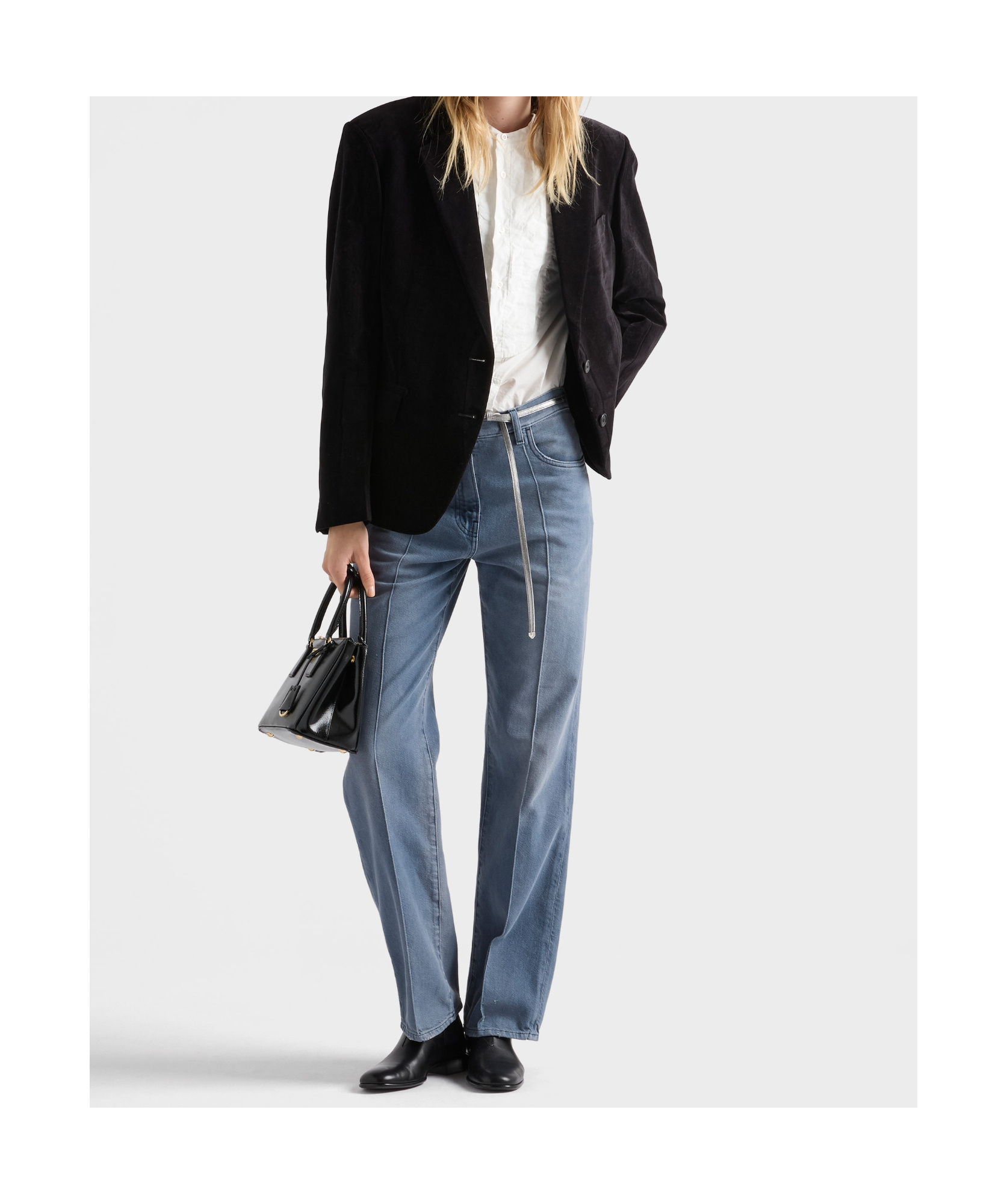 Prada Embroidered Cotton Shirt In White