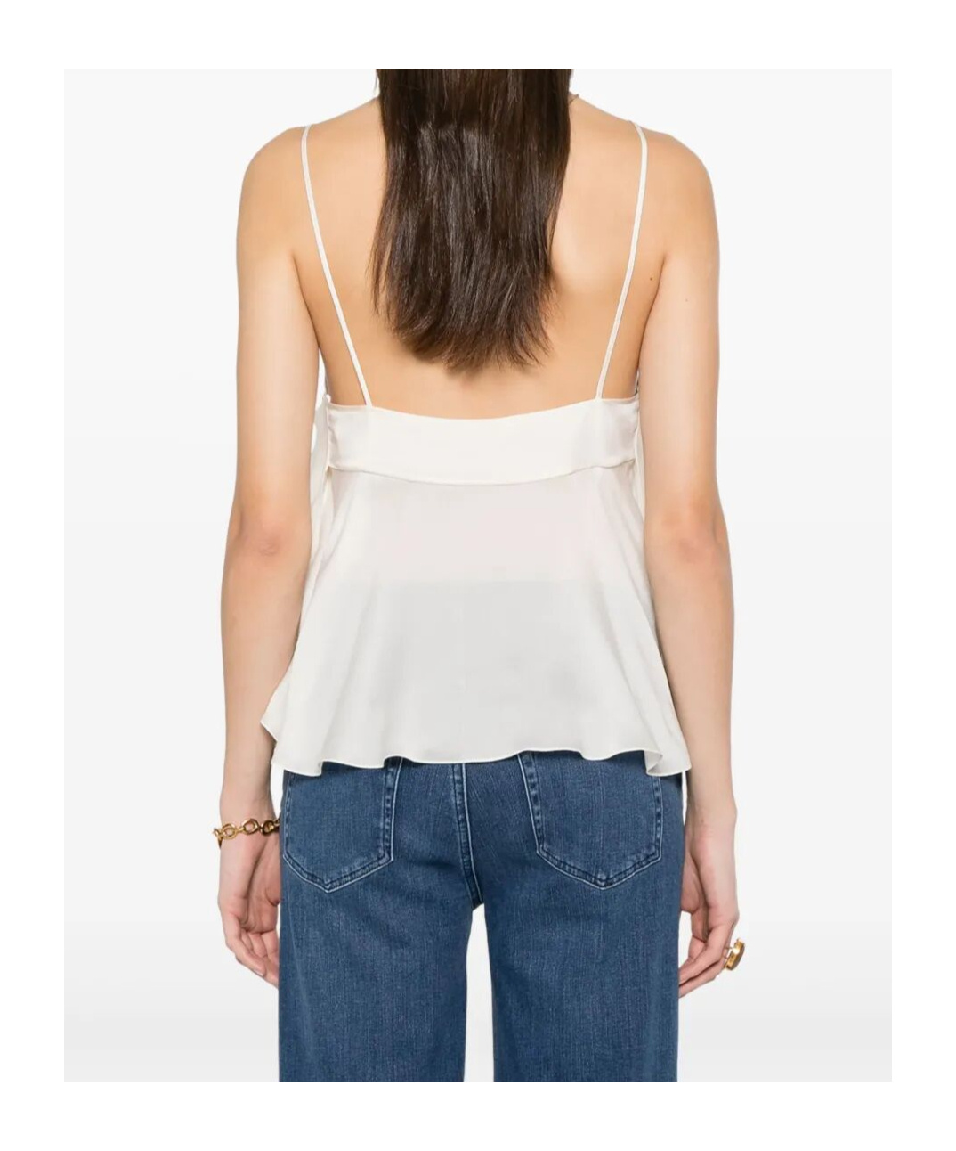 Chloé Ruffled Tie-front Silk-chiffon Top In White