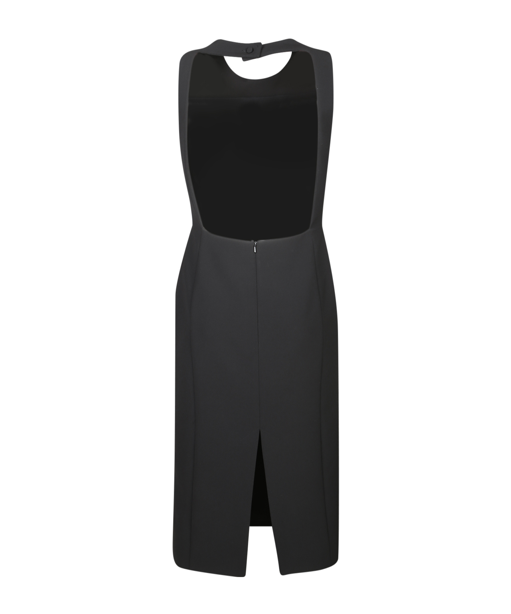 Moschino Open-back Midi Dress In Black