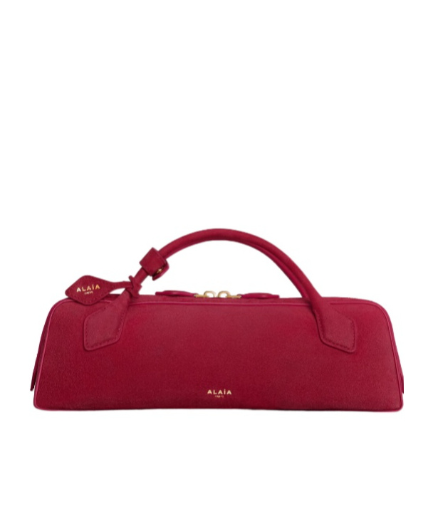 Alaïa Teckel Clutch Suede Handbag In Purple