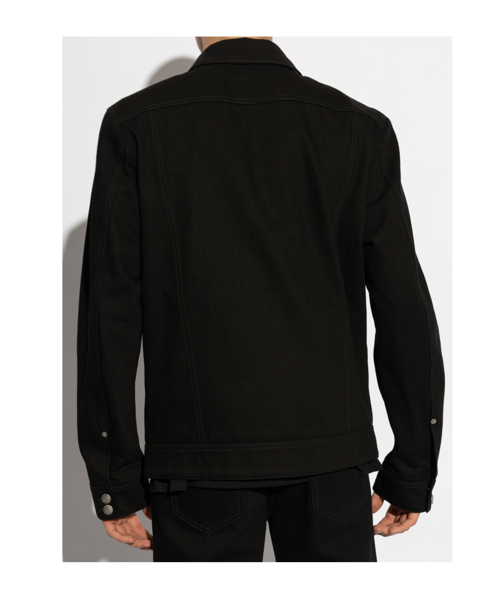 Alexander Mcqueen Denim Zip-up Jacket In Black