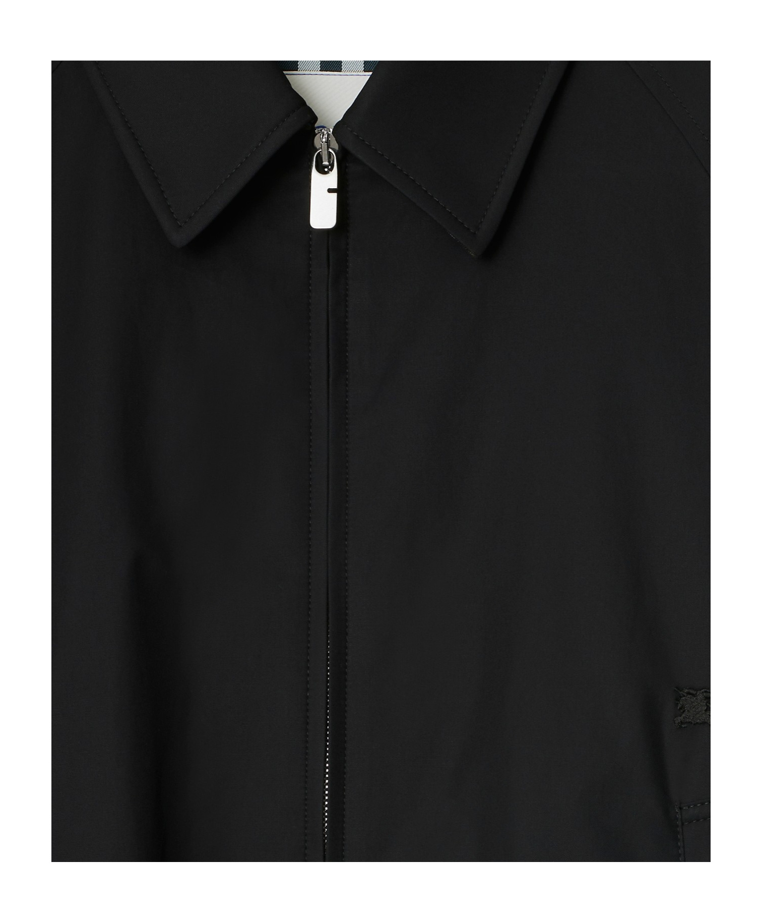 Burberry Cotton Gabardine Chester Harrington Jacket In Black