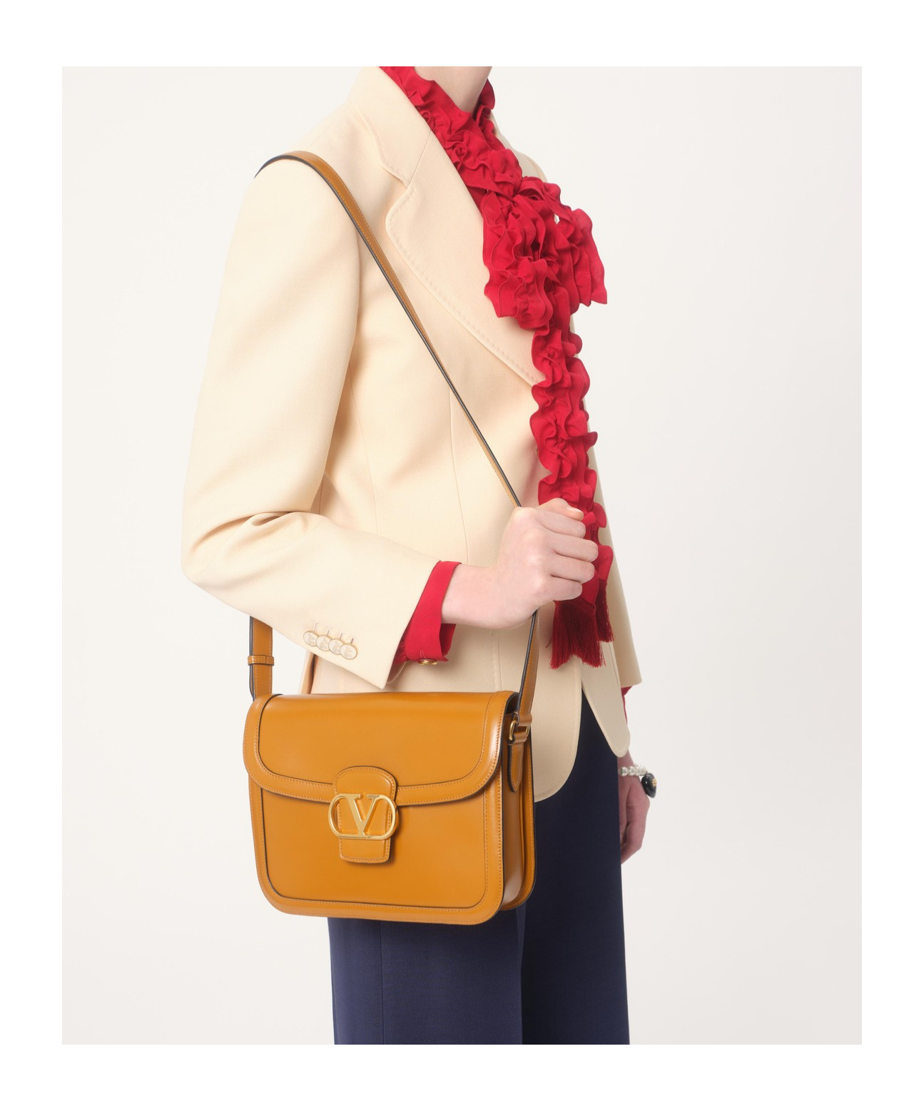 Valentino Crepe De Chine Shirt Shirts Multicolor In Red