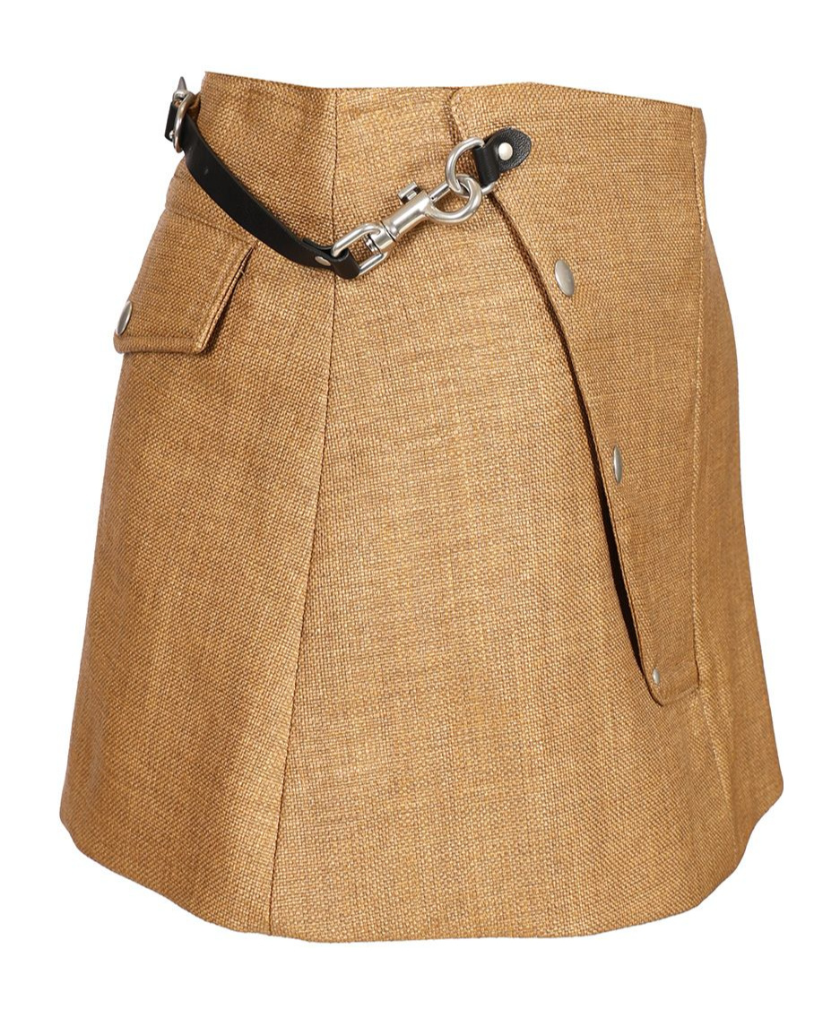 Durazzi Milano Rafia Mini Skirt Skirts Beige In Light Brown