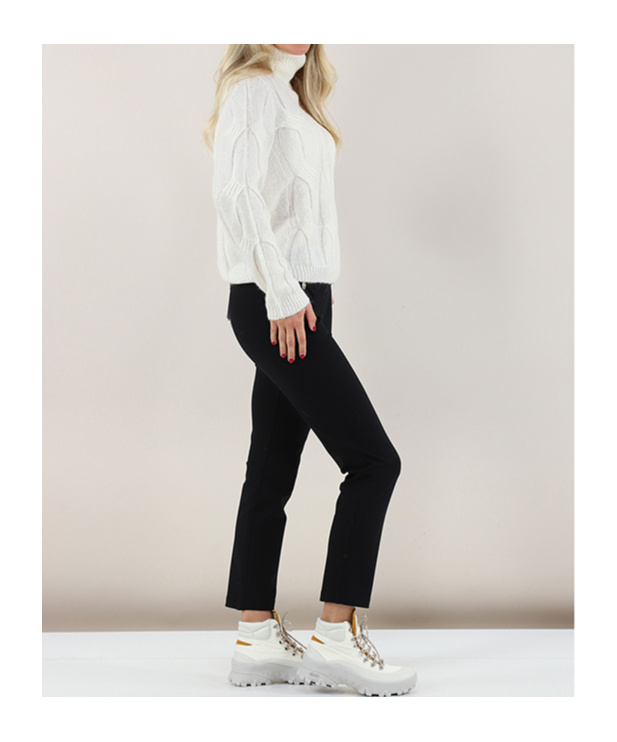 Liu •jo High-necked Knitted Sweater In White