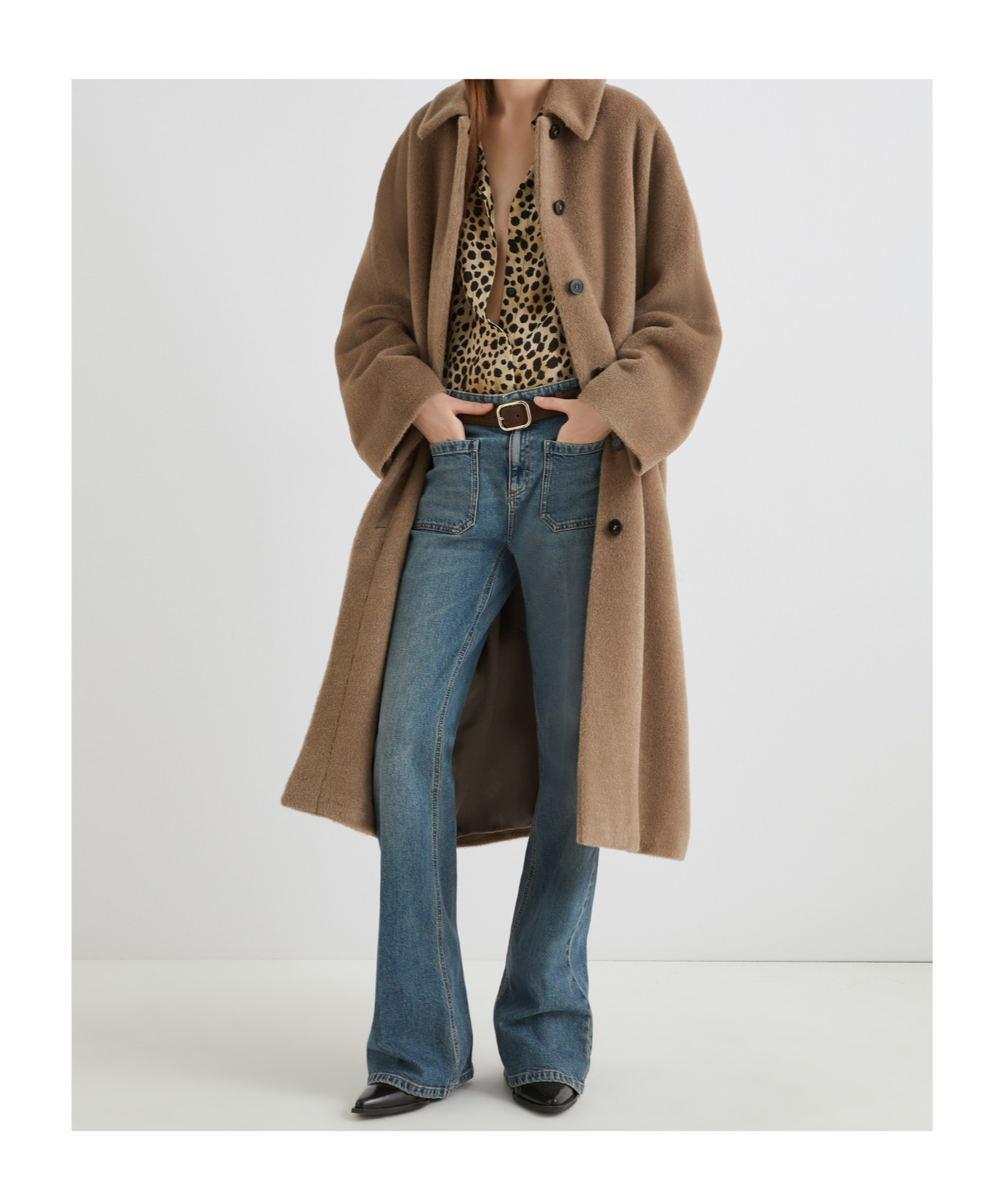 Marella Single-breasted Coat In Brown