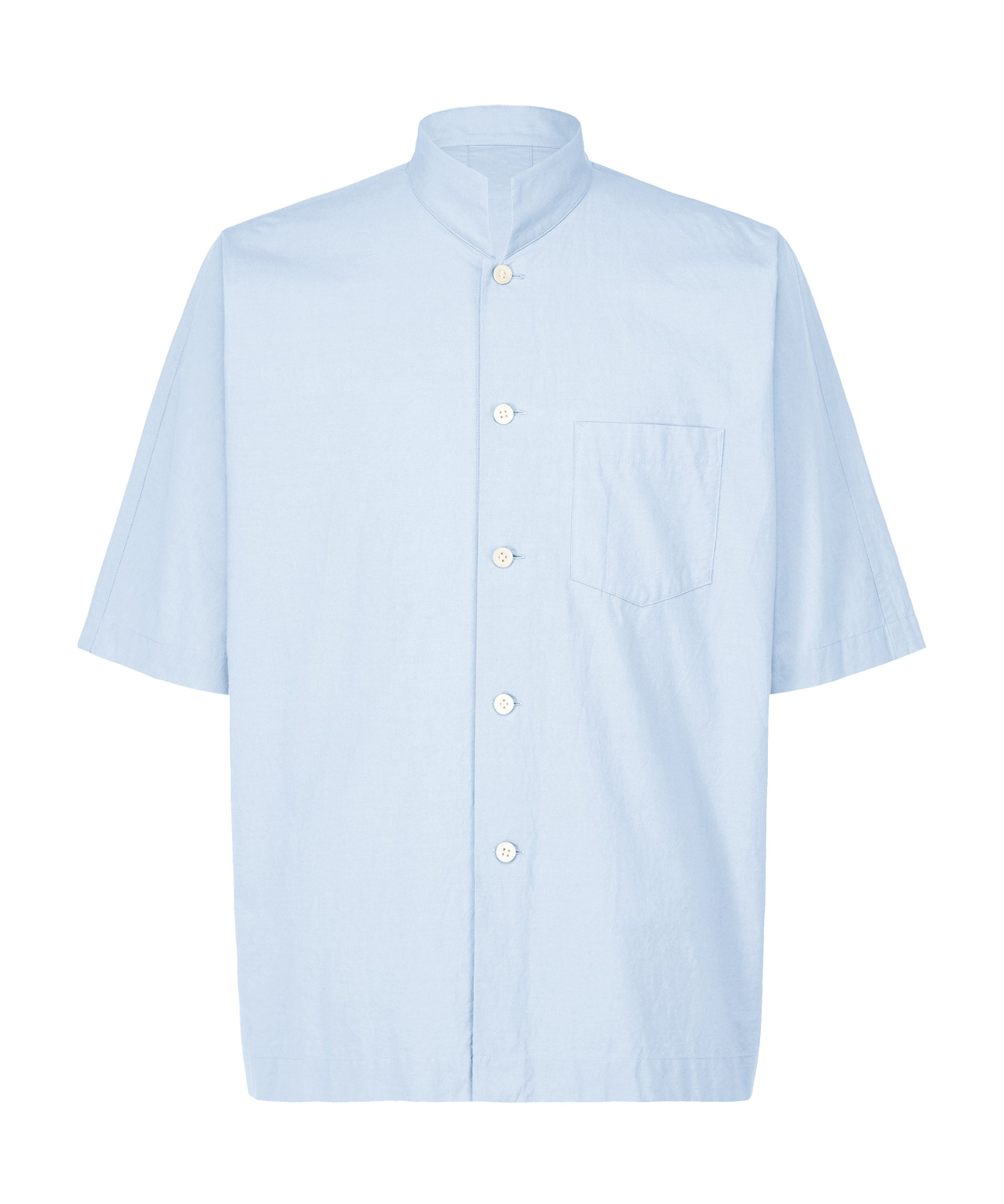 Shop Issey Miyake Streamline Shirt In Sky-blue