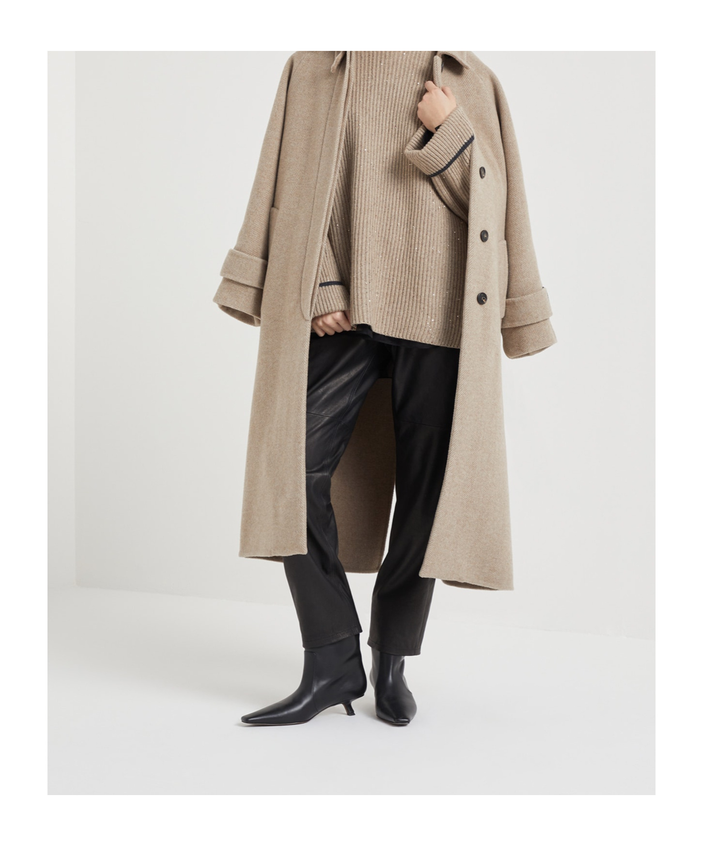 Brunello Cucinelli Leather Trousers
