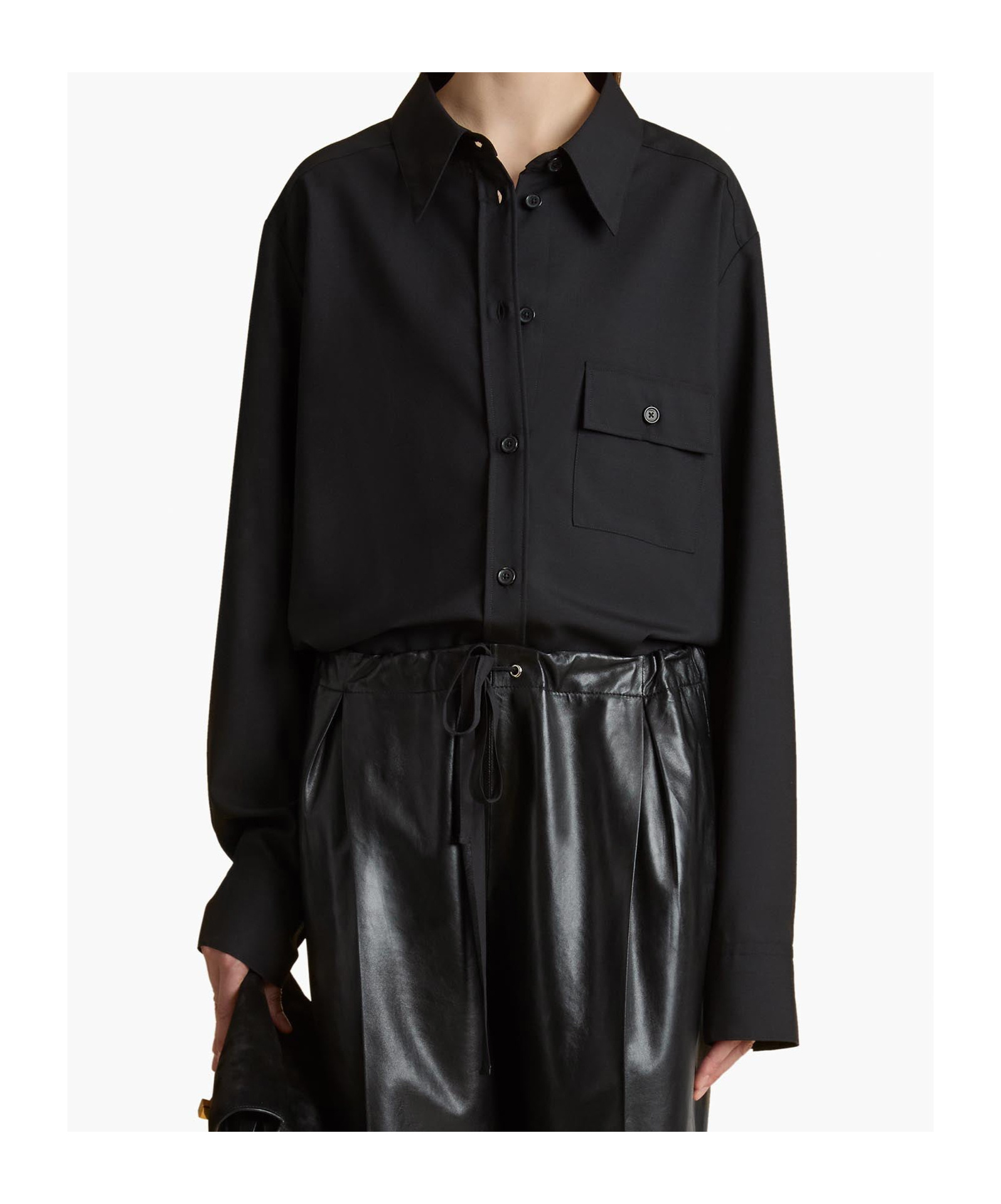 Khaite Long-sleeved Casual Jacket In Black
