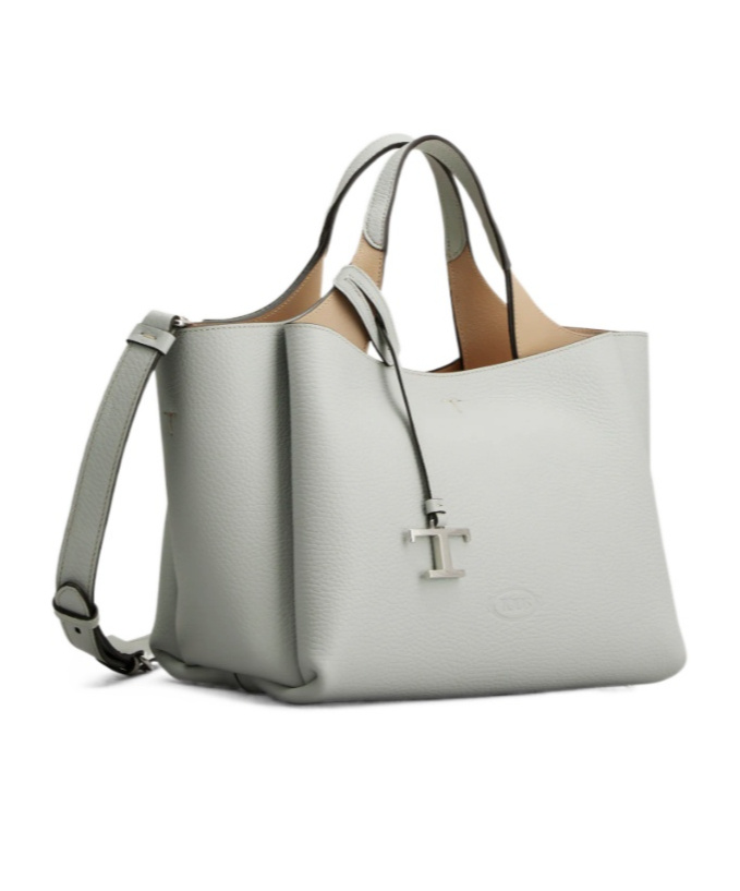 Tod's Double Handle Shoulder Bag In Gray