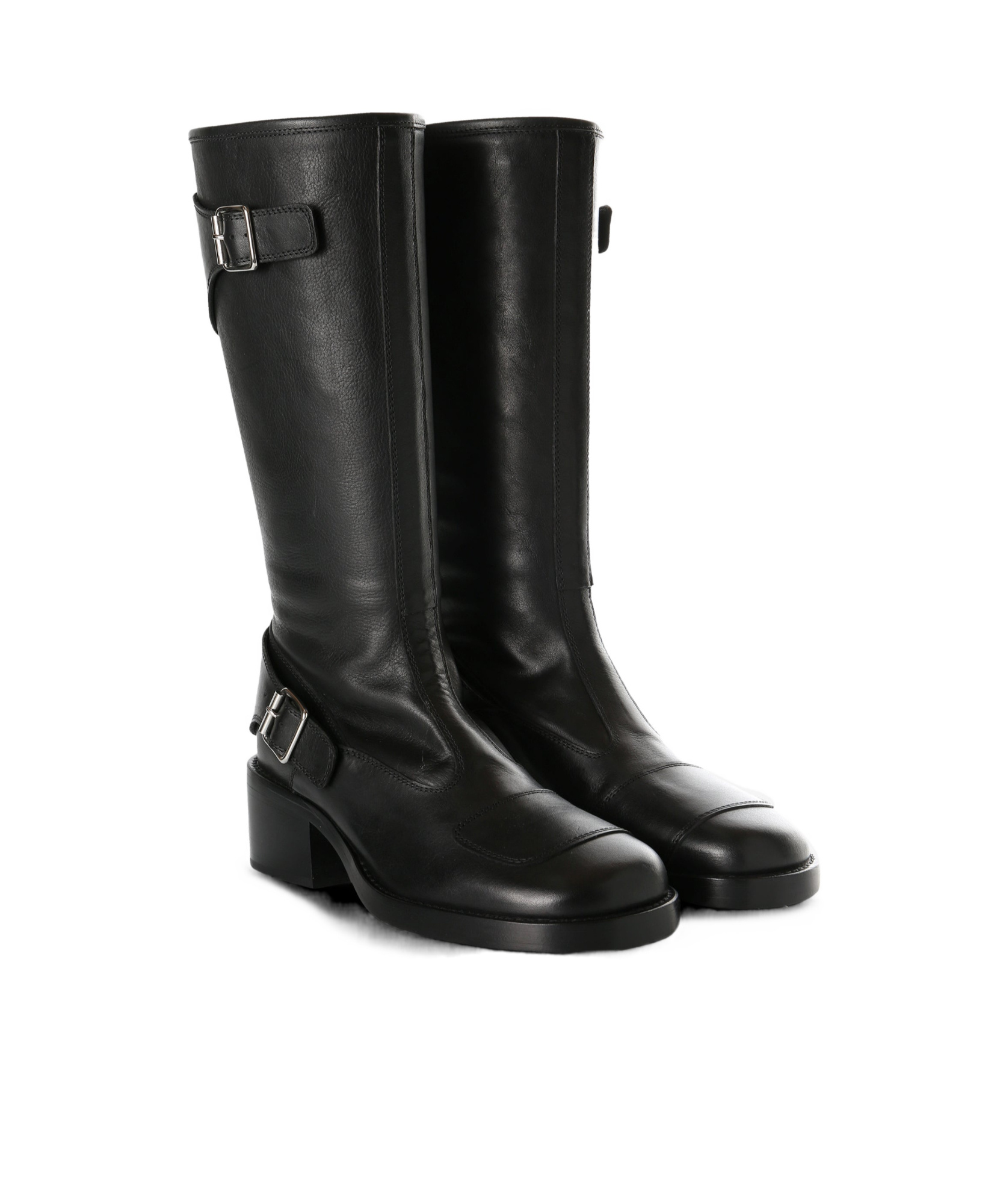 Ann Demeulemeester Balo High Biker Boots In Black