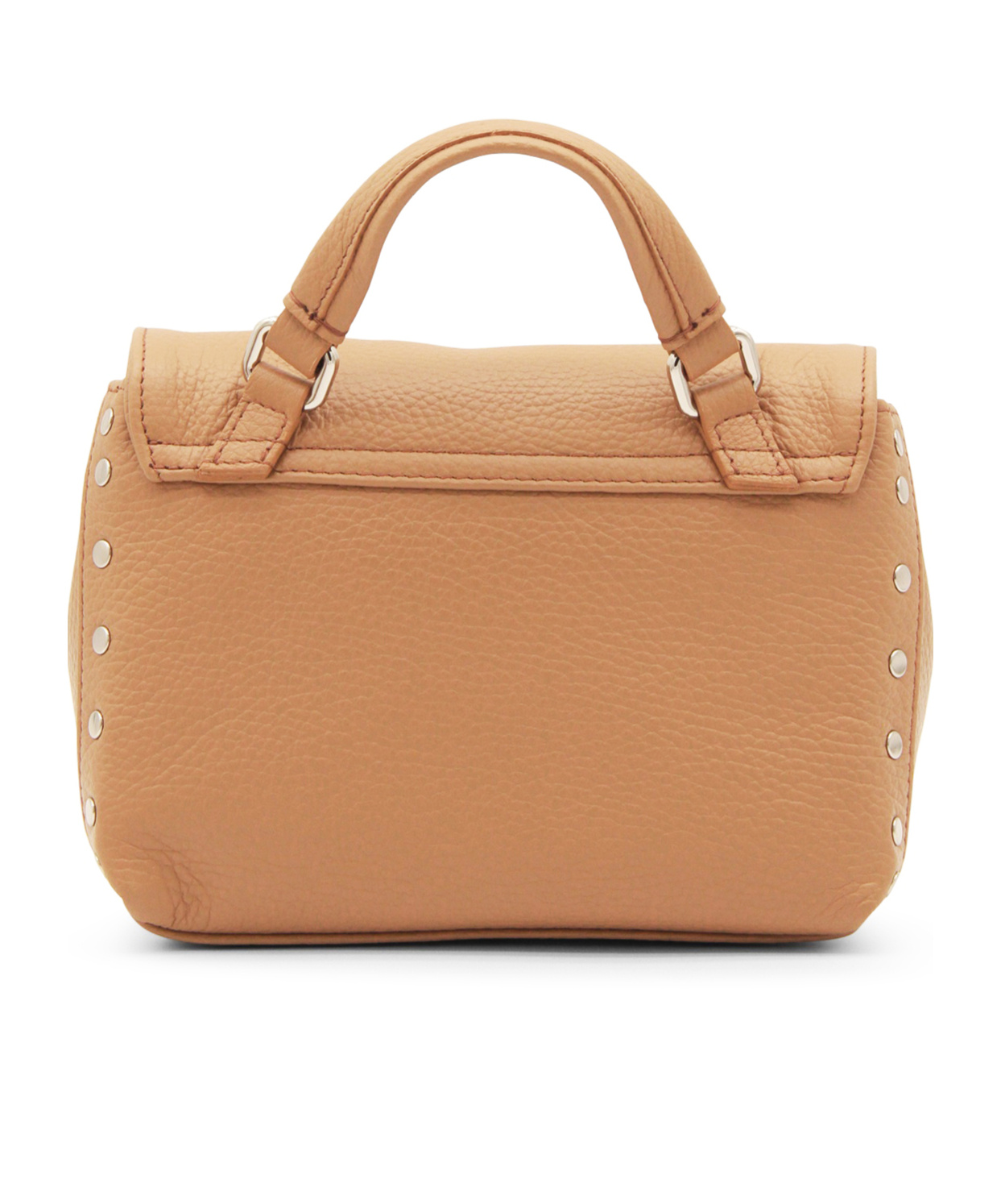 Zanellato Cappuccino Leather Postina Baby Top Handle Bag In Nude