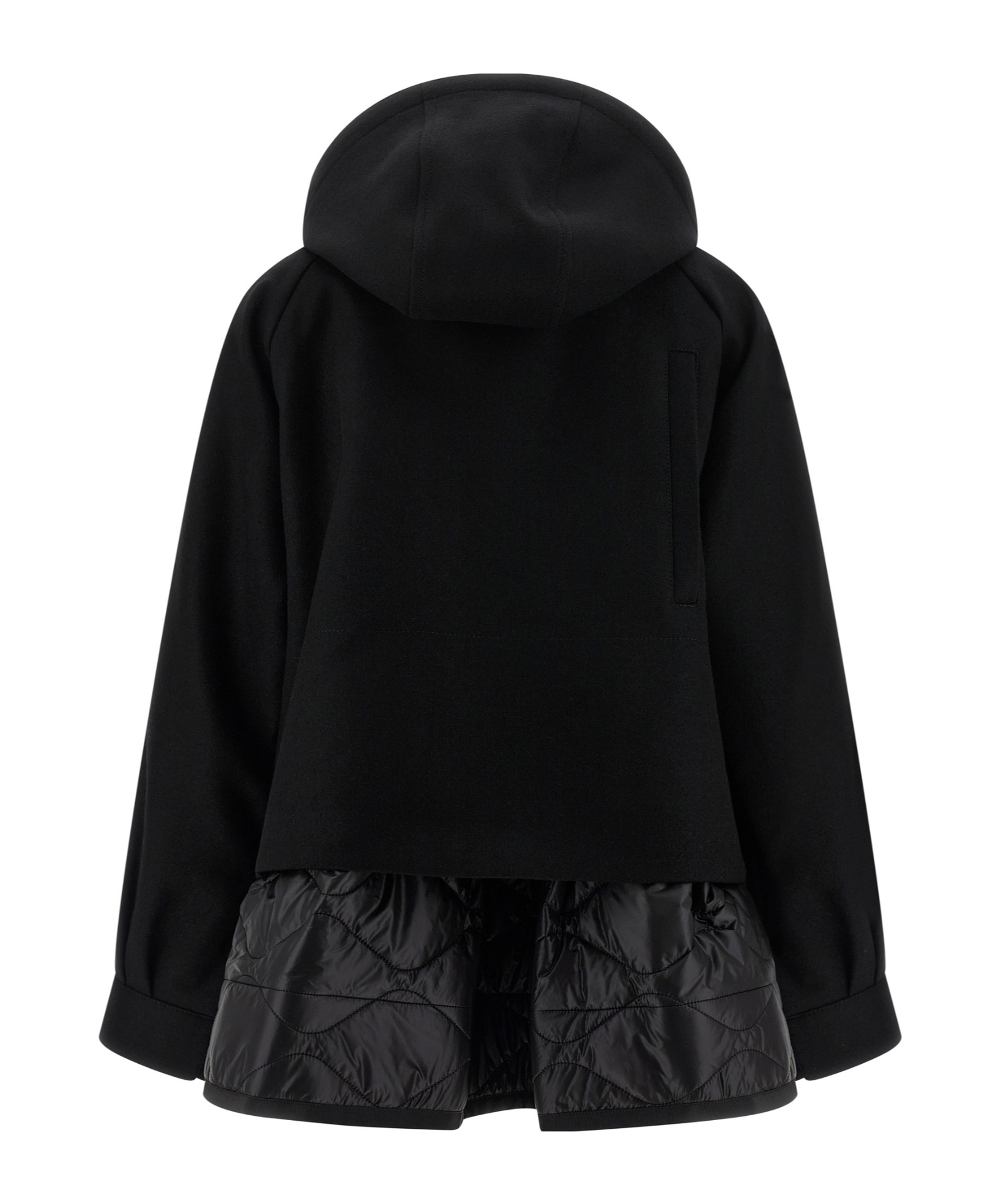 Sacai Wool Melton Blouson In Black