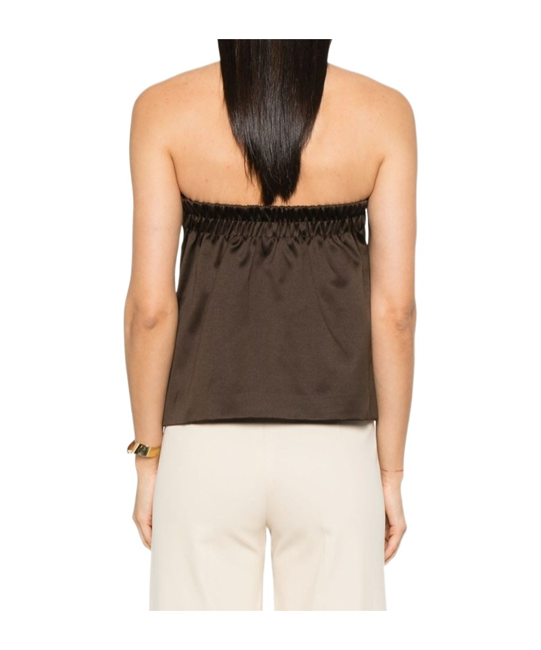 Shop By Malene Birger Tube Top Vest In Brown
