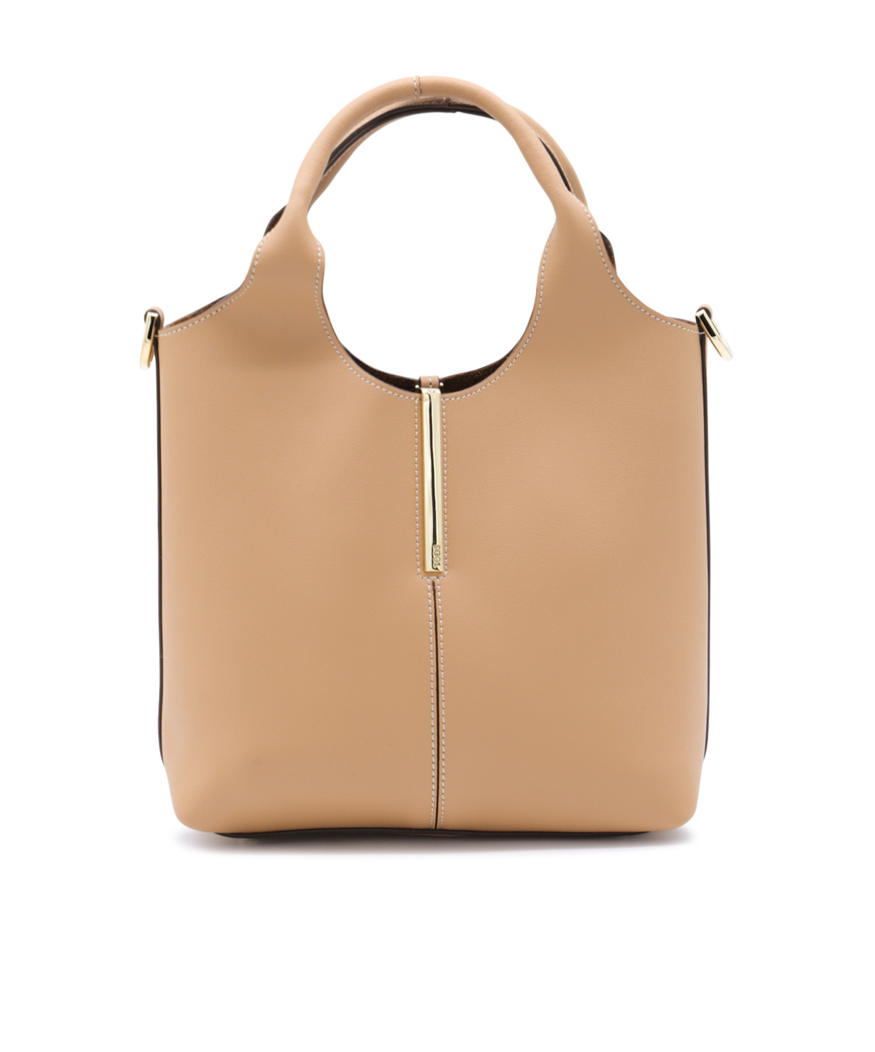 Tod's Shoulder Bag With Detachable Strap And Top Handles In Brown