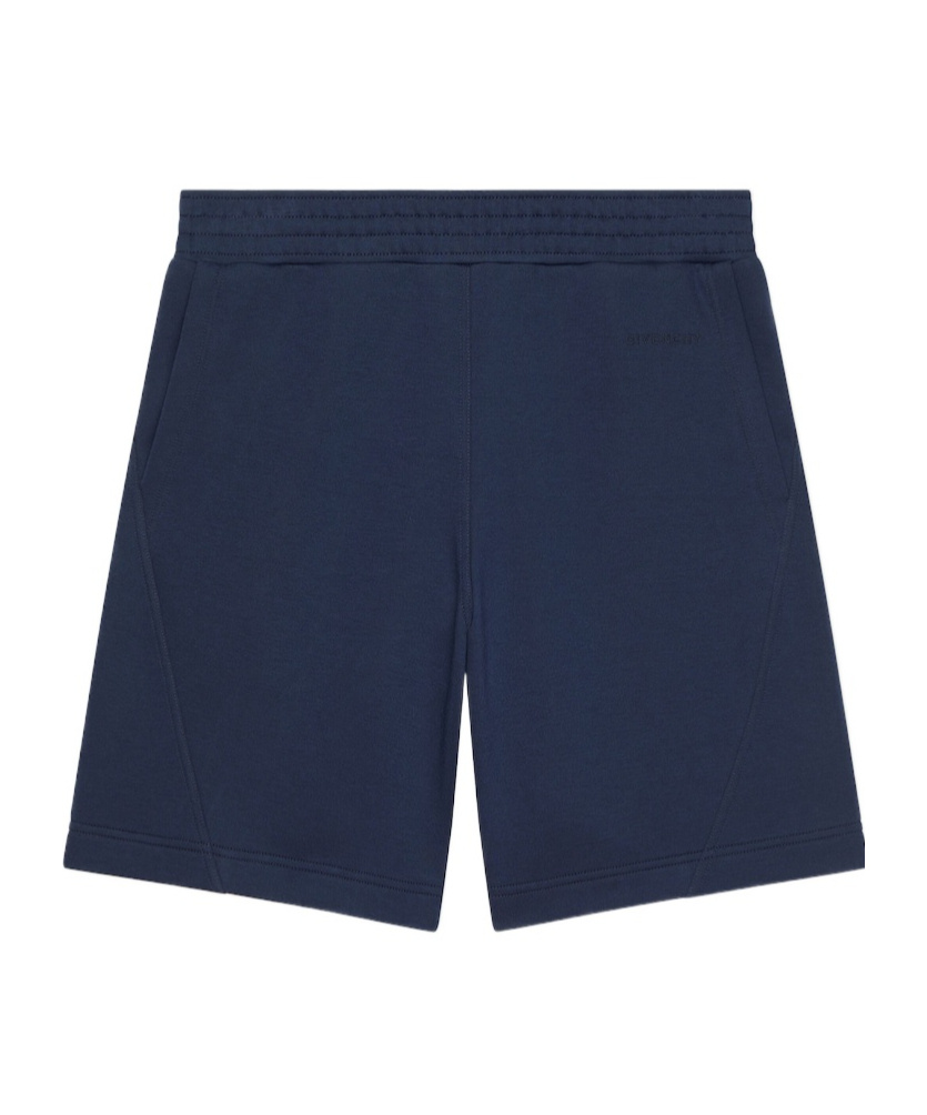 Givenchy Elastic-waistband Panelled Shorts In Blue
