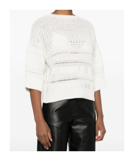 Fabiana Filippi Open-knit Sweater In White