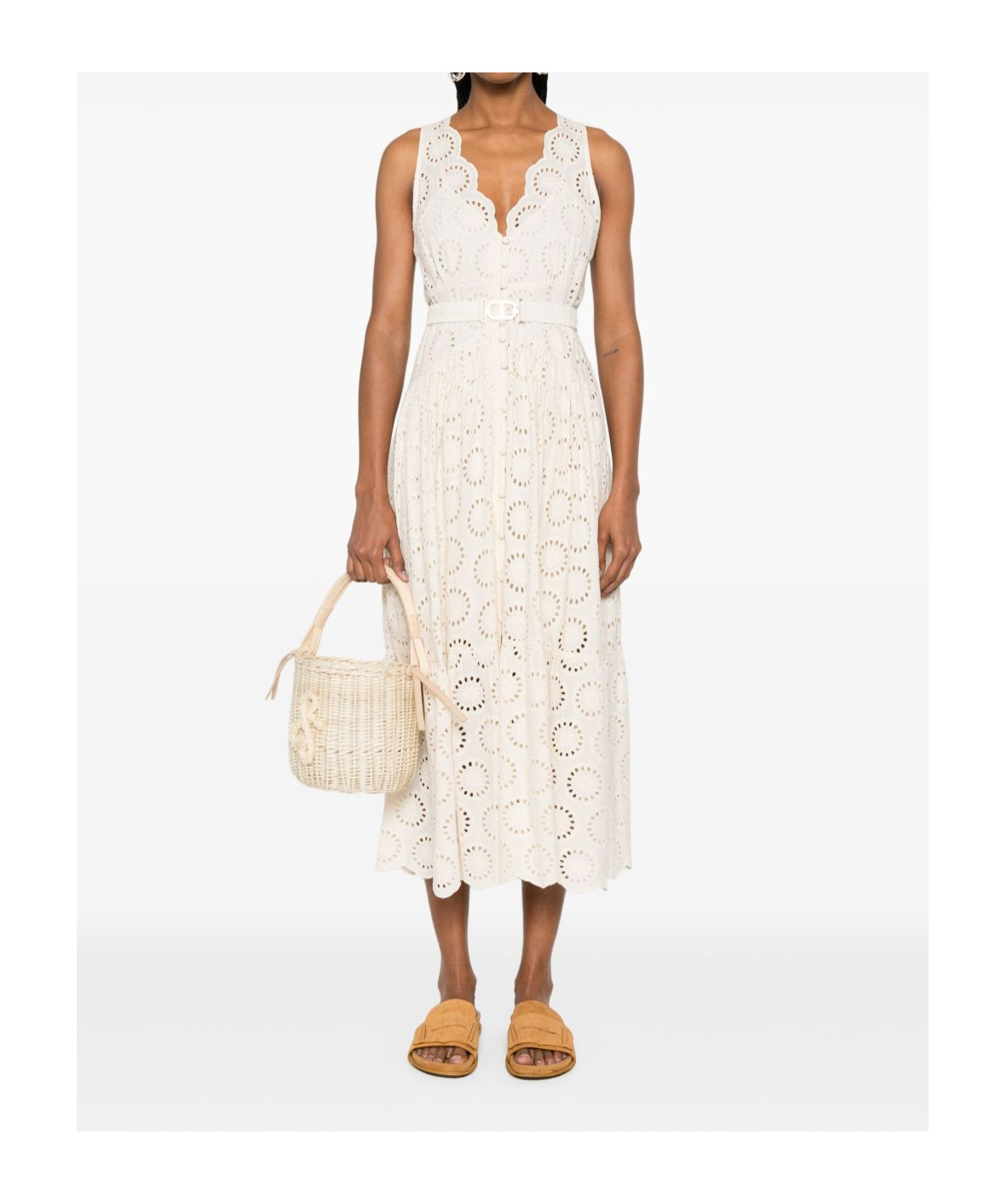Shop Twinset Broderie Anglaise Maxi Dress