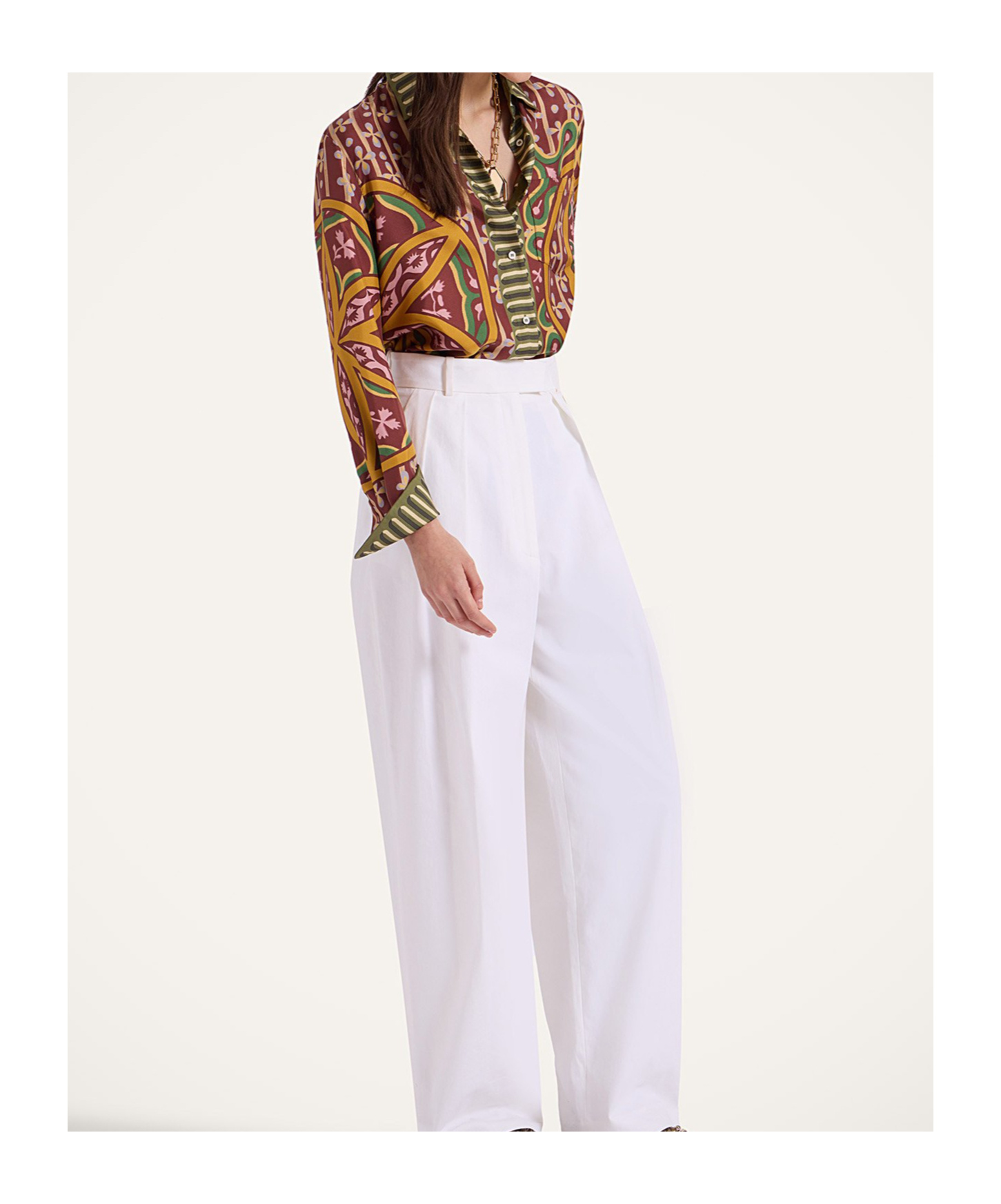 La Doublej Eclipse Placee Yellow In Silk Twill In Multicolor