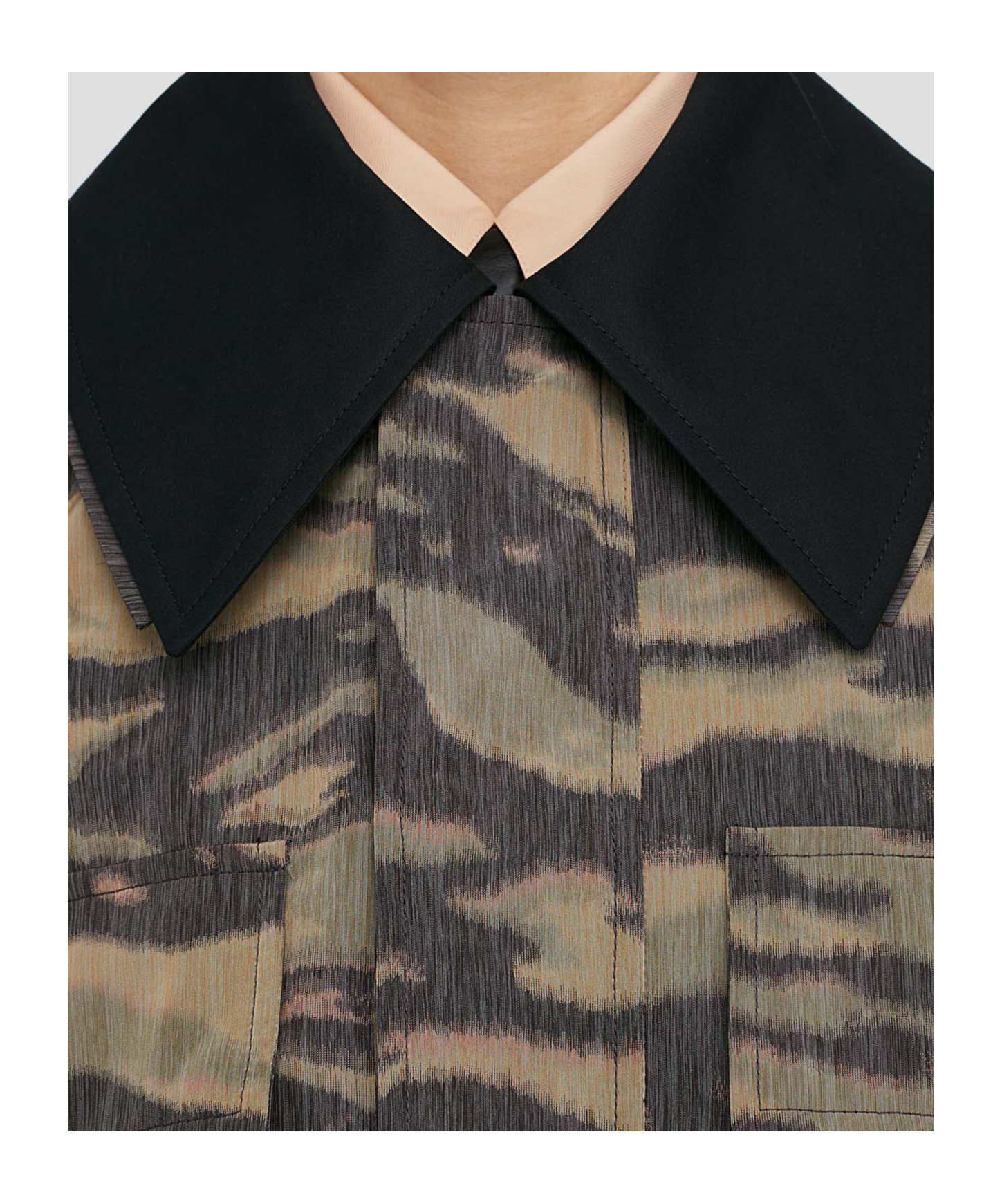 Jil Sander Camo Print Jacket In Black