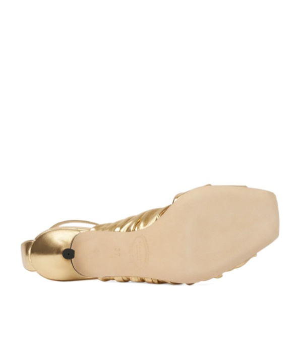 Scarosso Knot Sandals In Gold