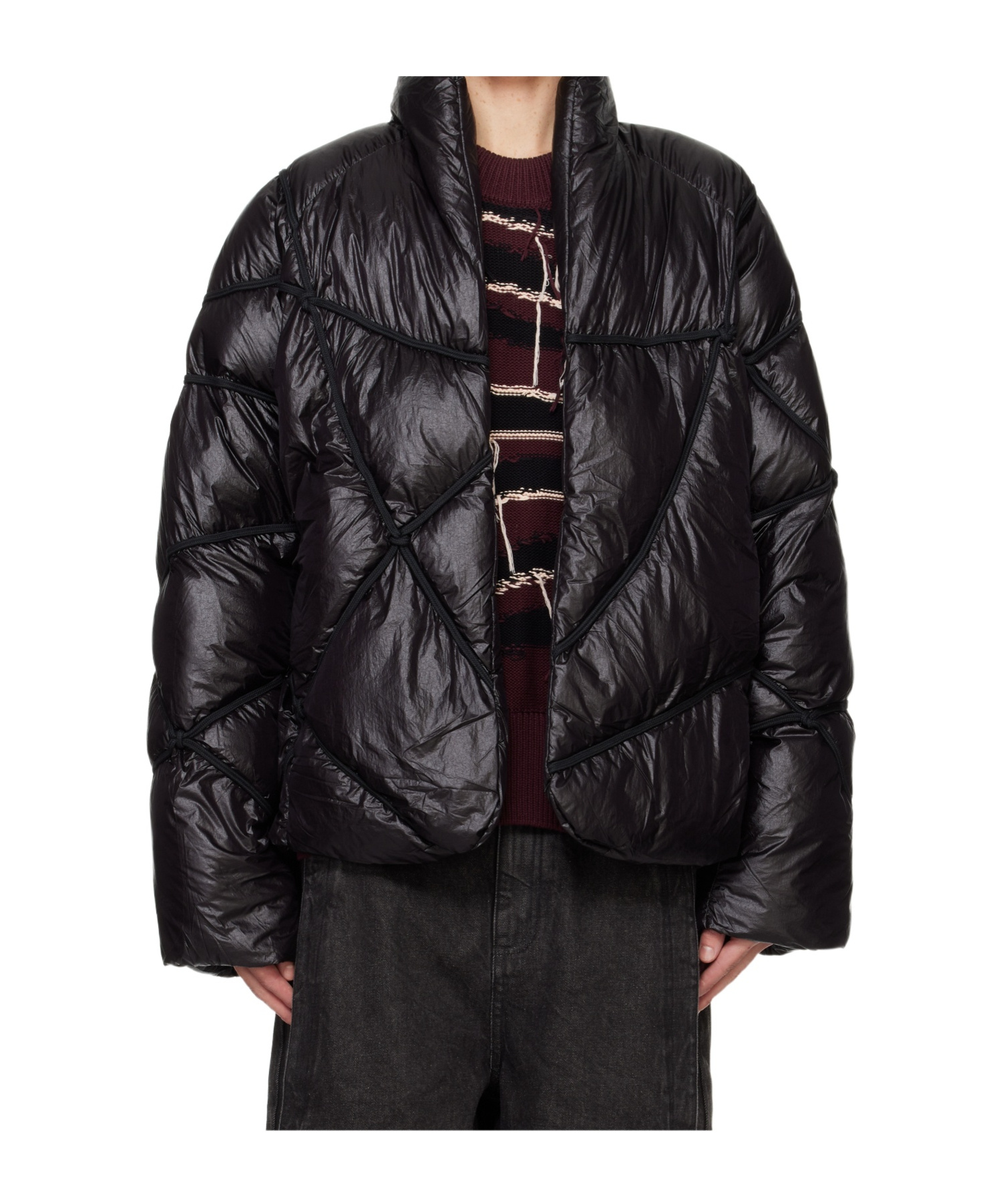 Namesake Black Angler Binded Puffer Jacket In Black
