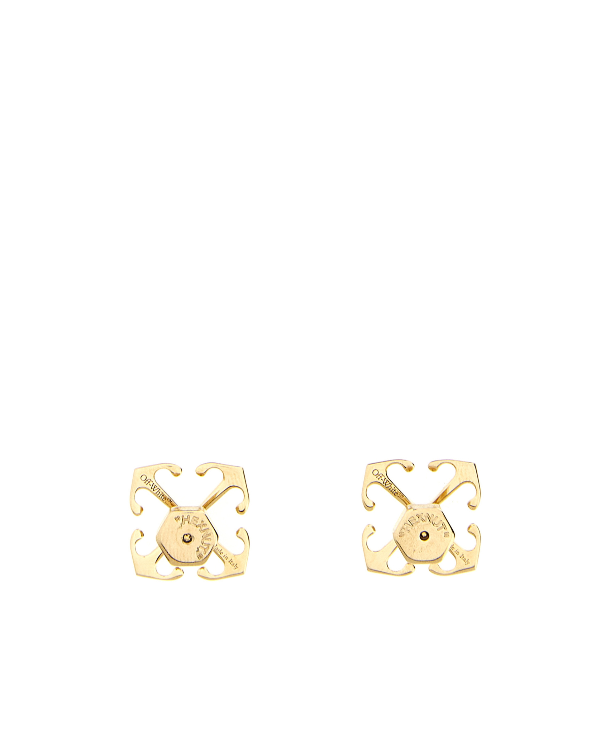 Off-white Mini Arrow Earrings In Yellow