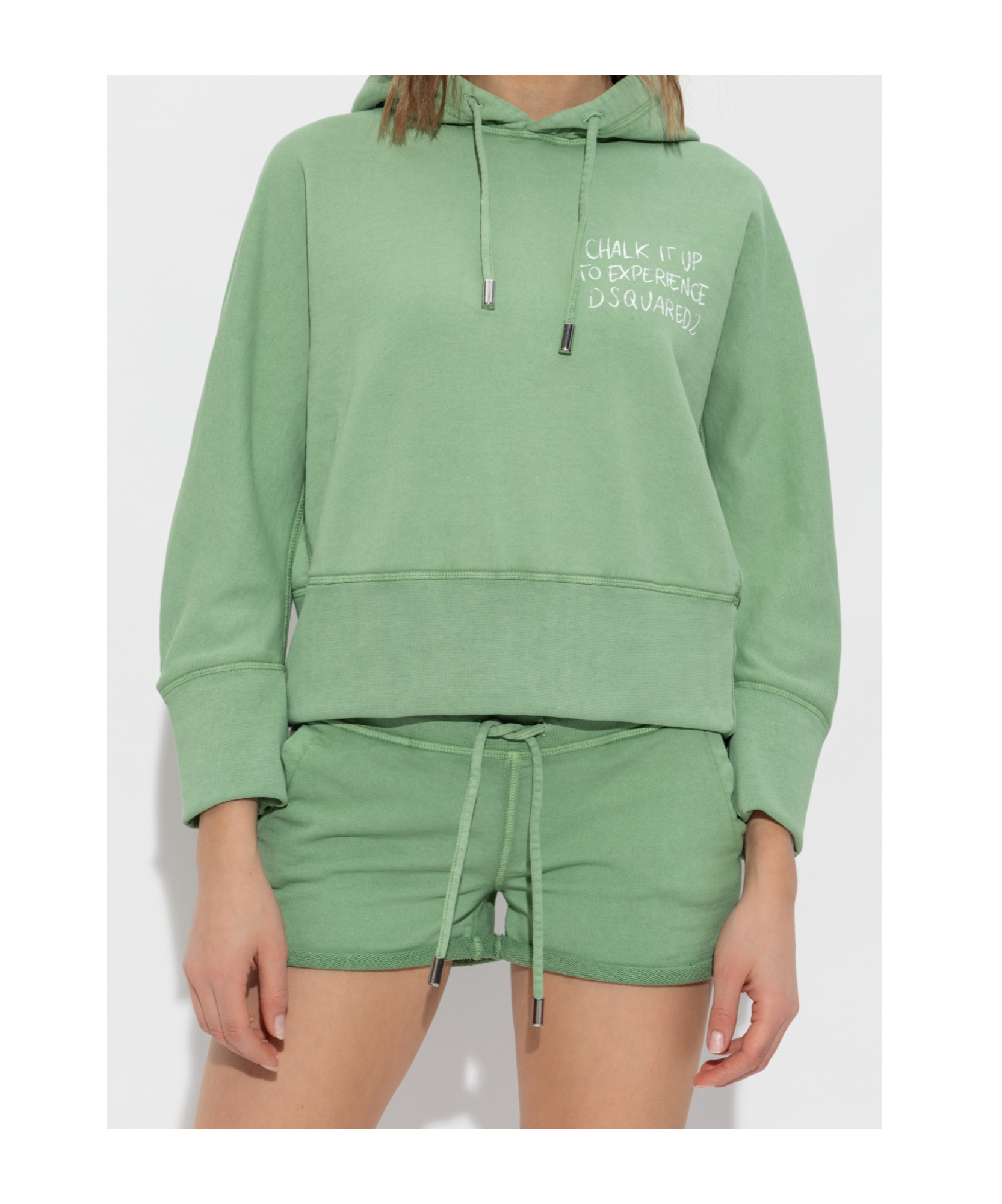 Dsquared2 Text-detail Hoodie In Green