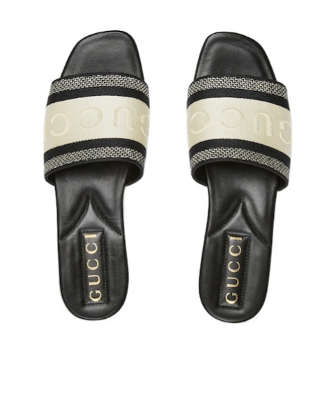 GUCCI WOMEN'S SLIDE SANDAL WITH WEB