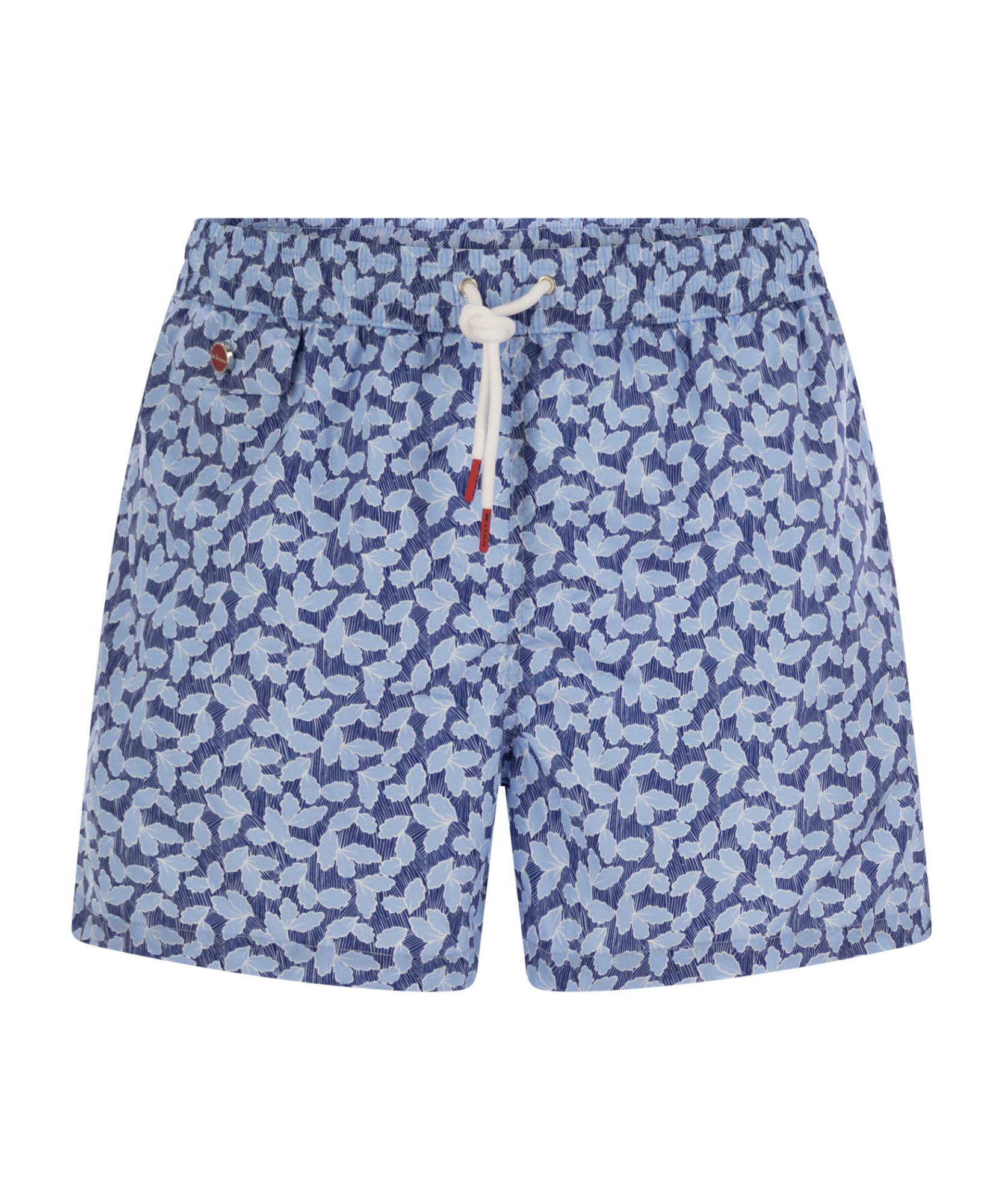 Shop Kiton Pattern Beach Swimming Shorts In Blue