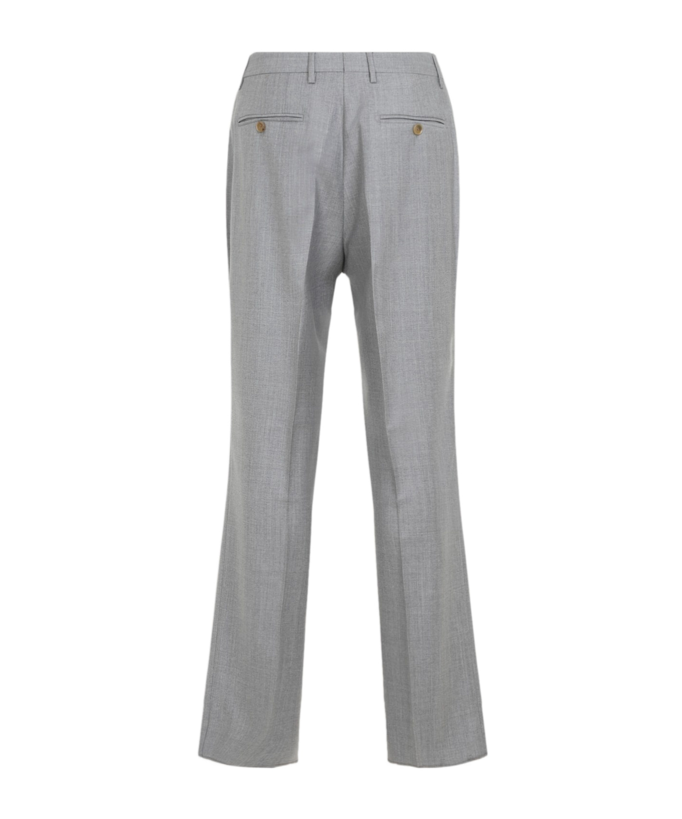Etro Single Pleat Pants In Wool In Gray
