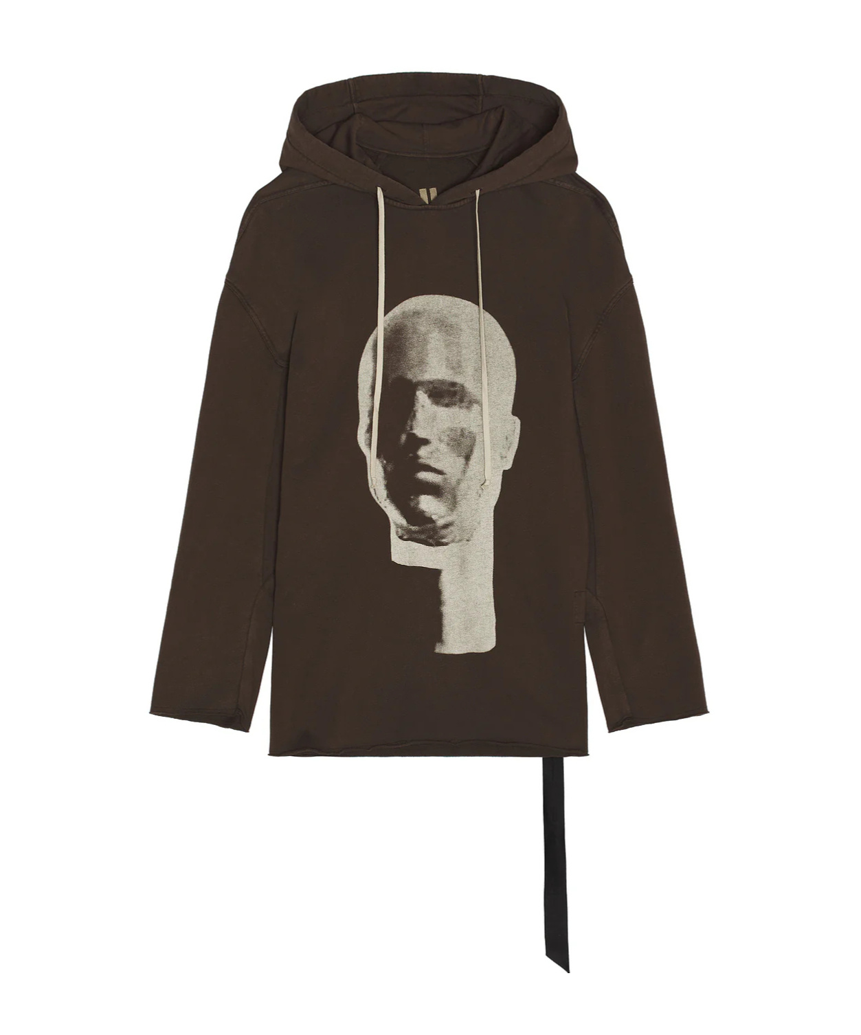 Rick Owens Drkshdw Head-print Drawstring Hoodie In Black