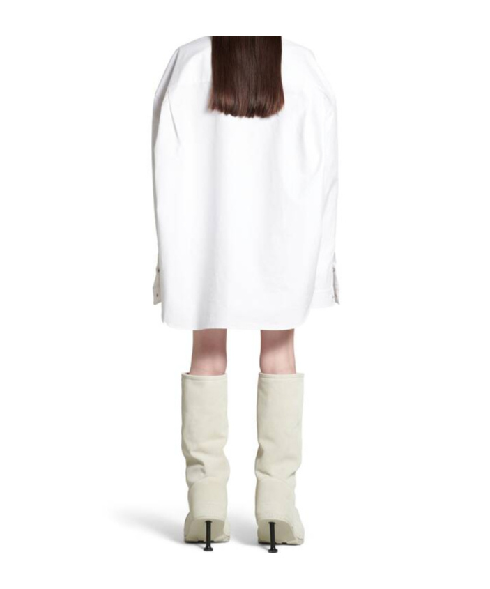 Balenciaga Semi Fitted Button-down Shirt In White