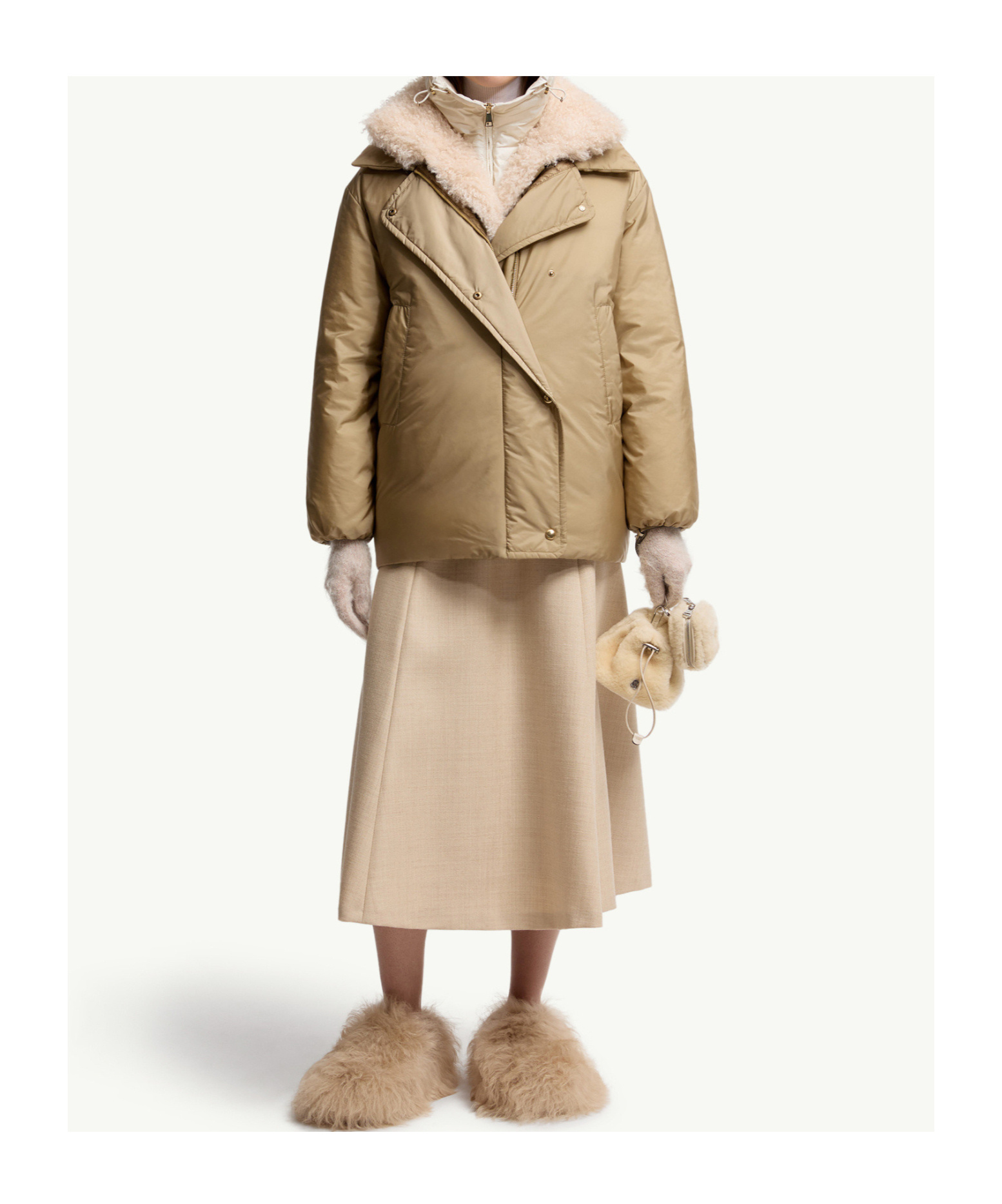Moncler Voue 3-in-1 Short Down Jacket In Brown