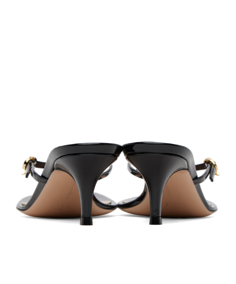 GIANVITO ROSSI RIBBON THONG OPEN-TOED HEELS SANDALS
