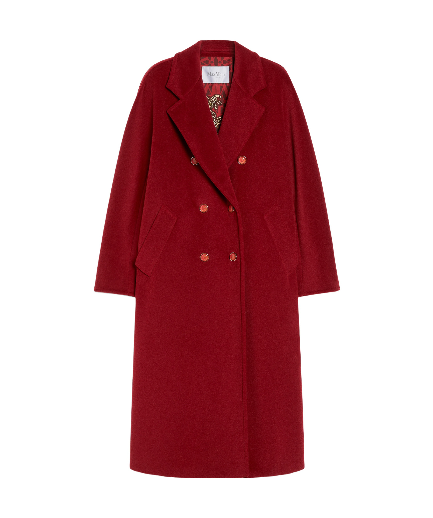Max Mara Long-sleeved Coat In Red