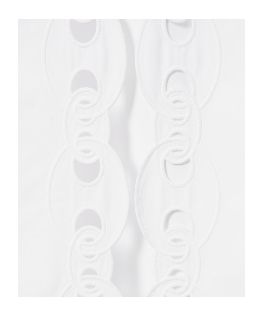 Gucci Cotton Poplin Skirt With Embroidery In White