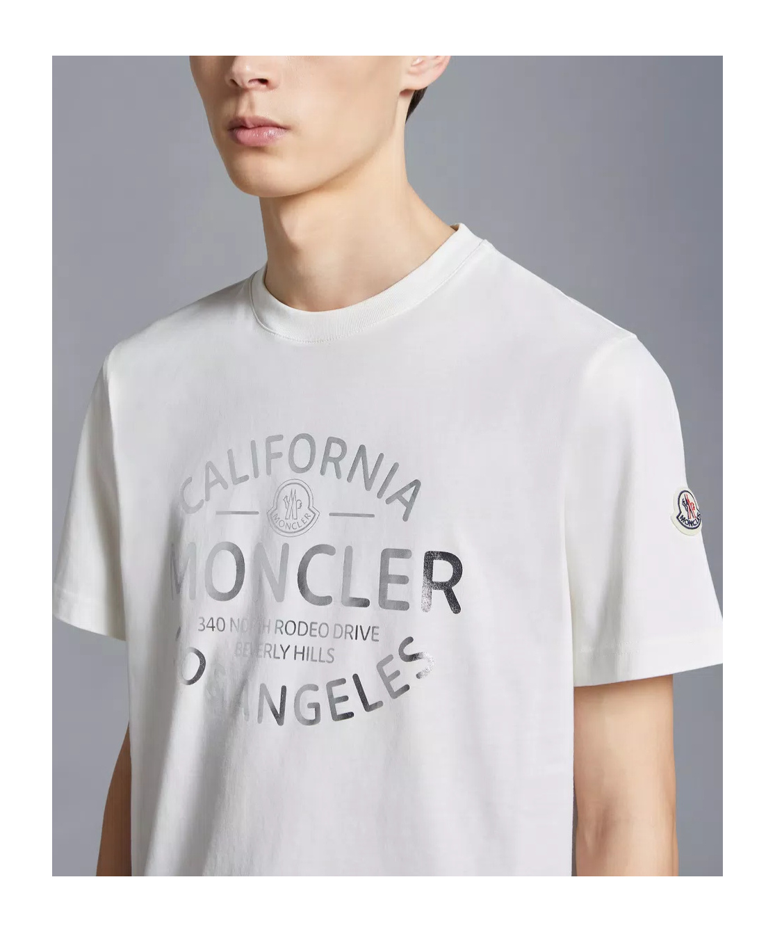 Moncler Logo-print Cotton T-shirt In White