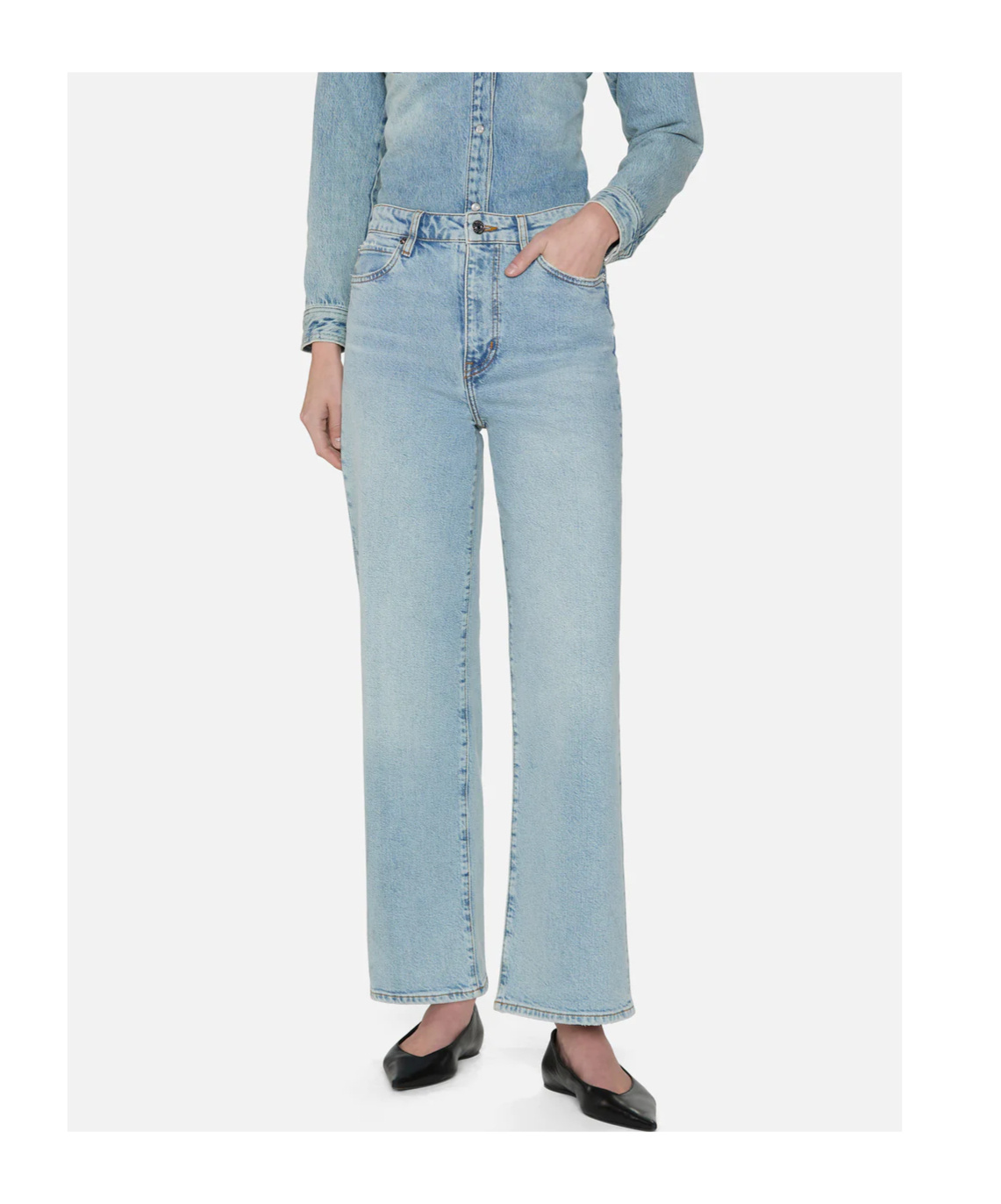 Frame Stretch-cotton Jeans In Gray