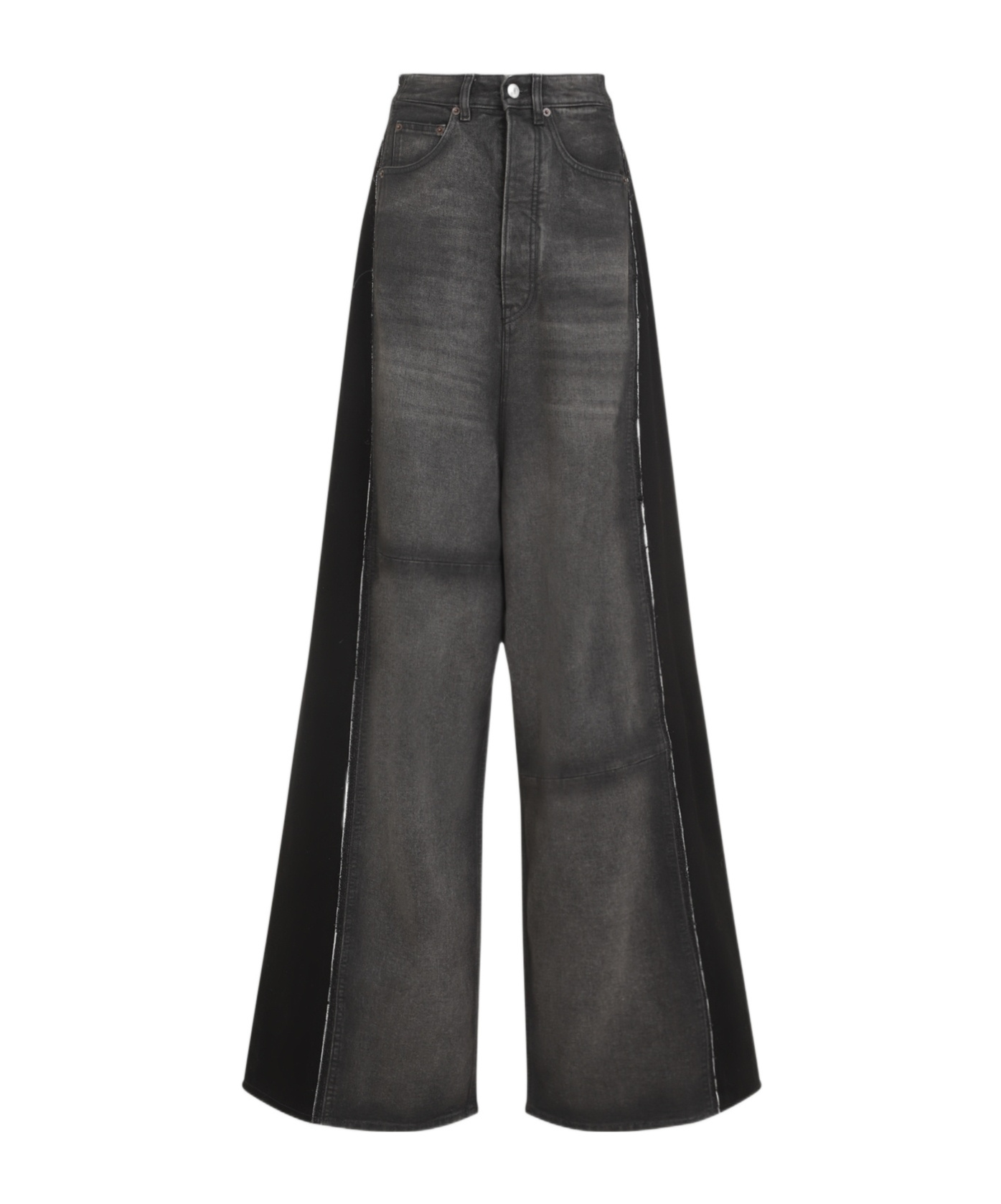 Mm6 Maison Margiela Wide-leg Jeans In Black