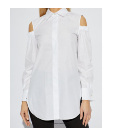 Max Mara Cut-out Shirt In White