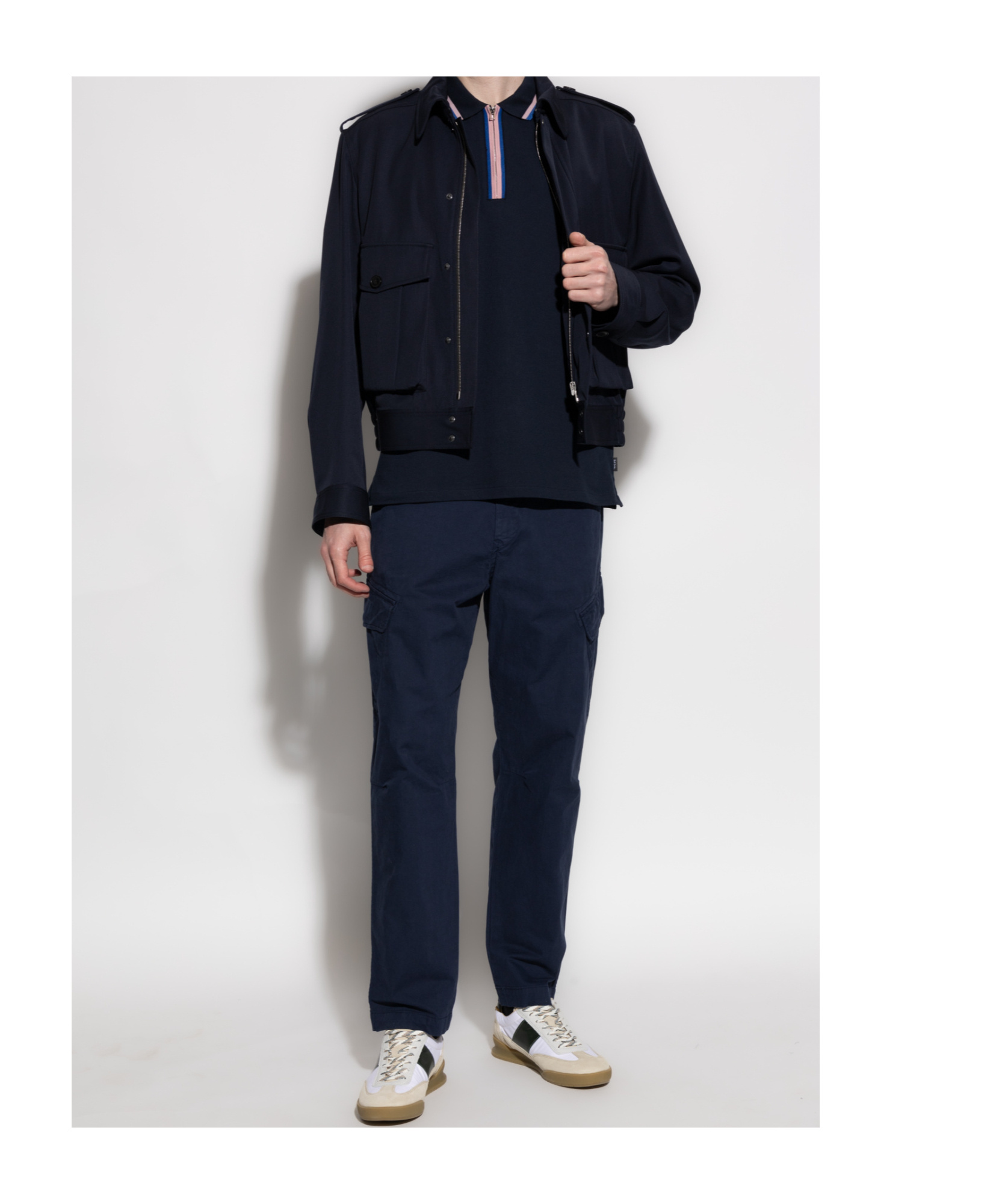 PS BY PAUL SMITH LOGO-EMBROIDERED TROUSERS