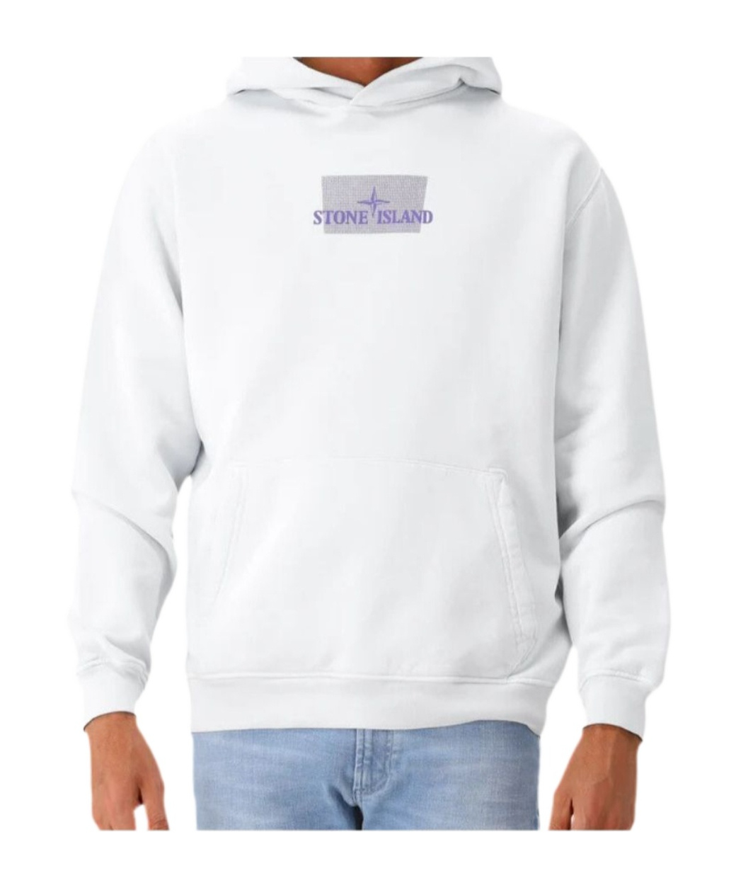 Stone Island Long-sleeved Sweatshirt In White