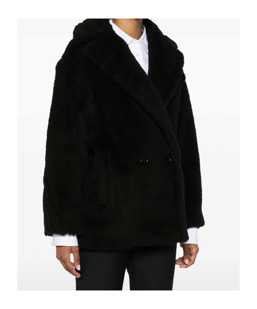 Max Mara Long-sleeved Coat In Black