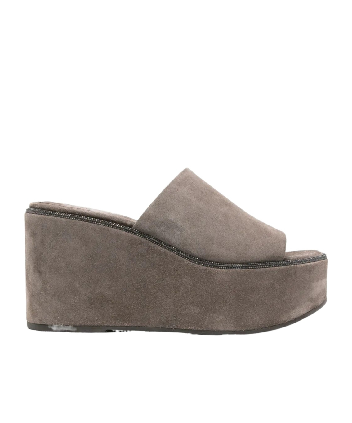Brunello Cucinelli Wedge Heel Sandals In Green