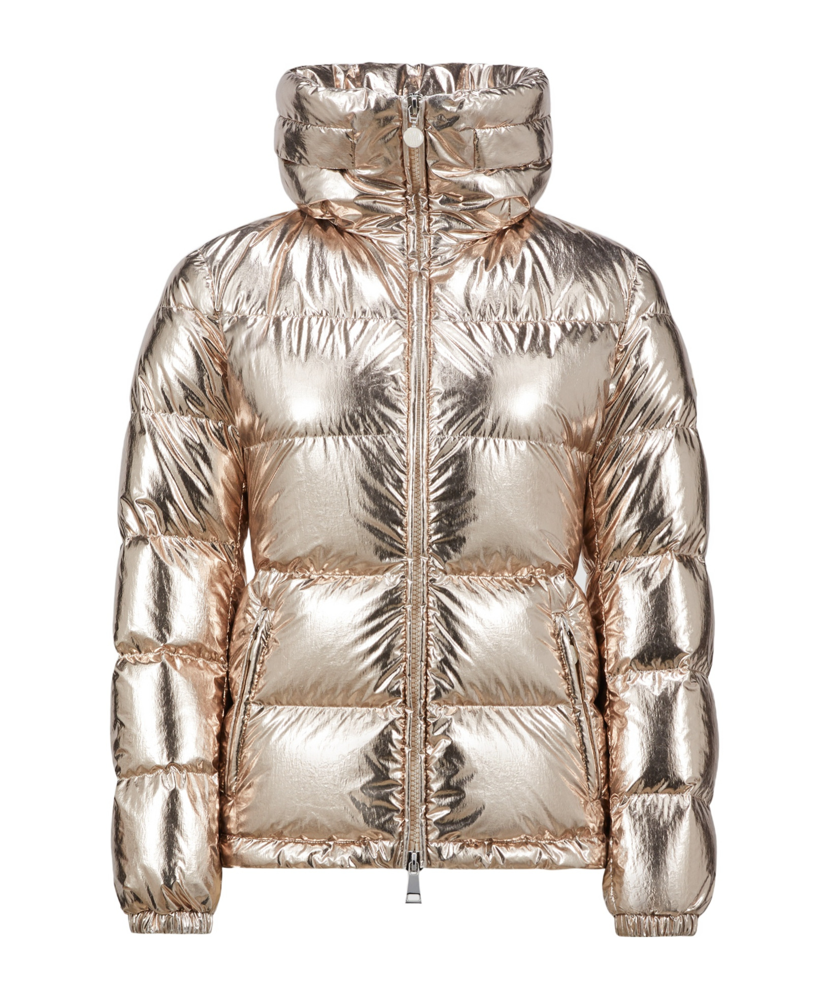 Shop Moncler Douros Short Down Jacket In Nude