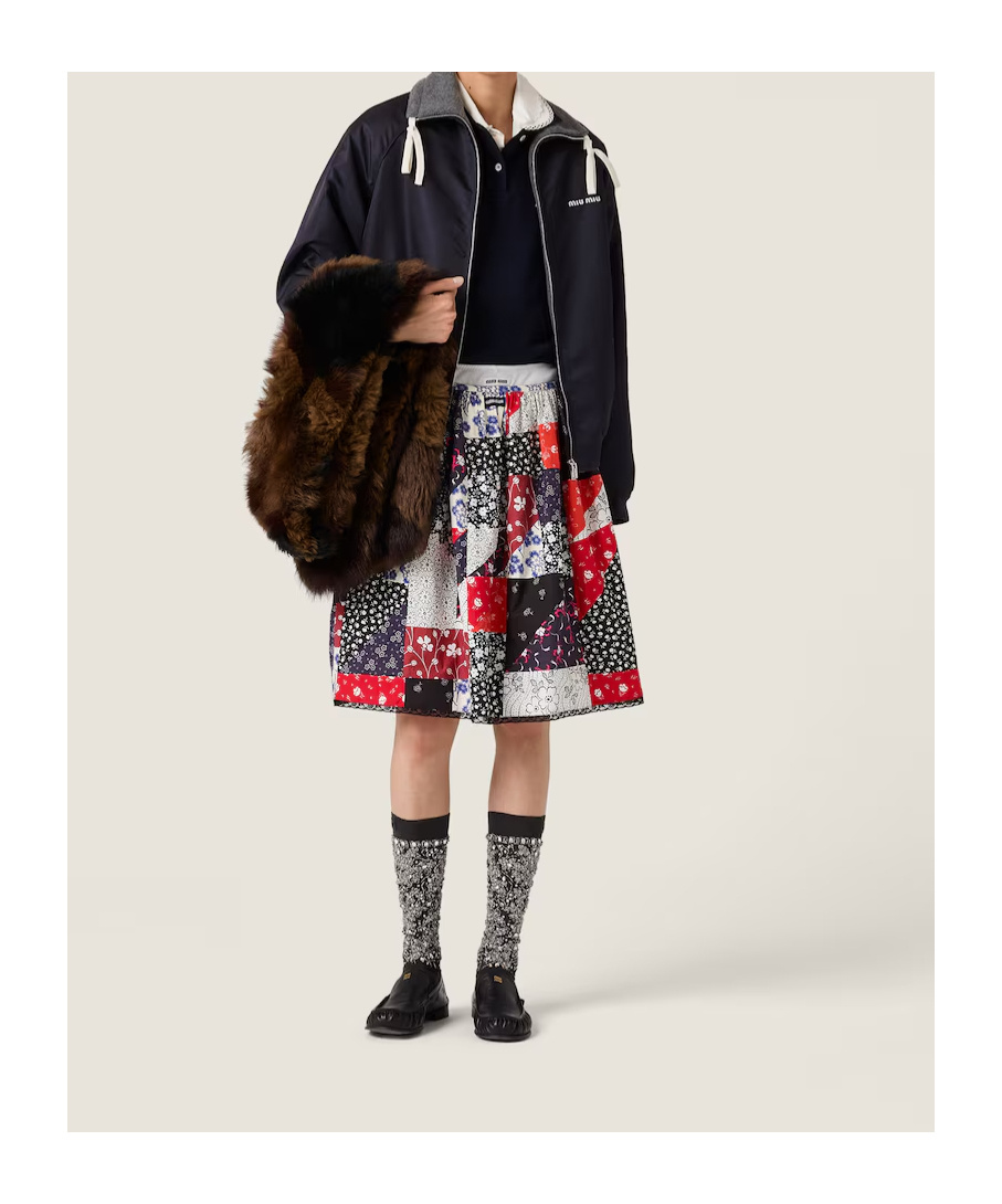 Miu Miu Minirock Im Patchwork-look In Multi